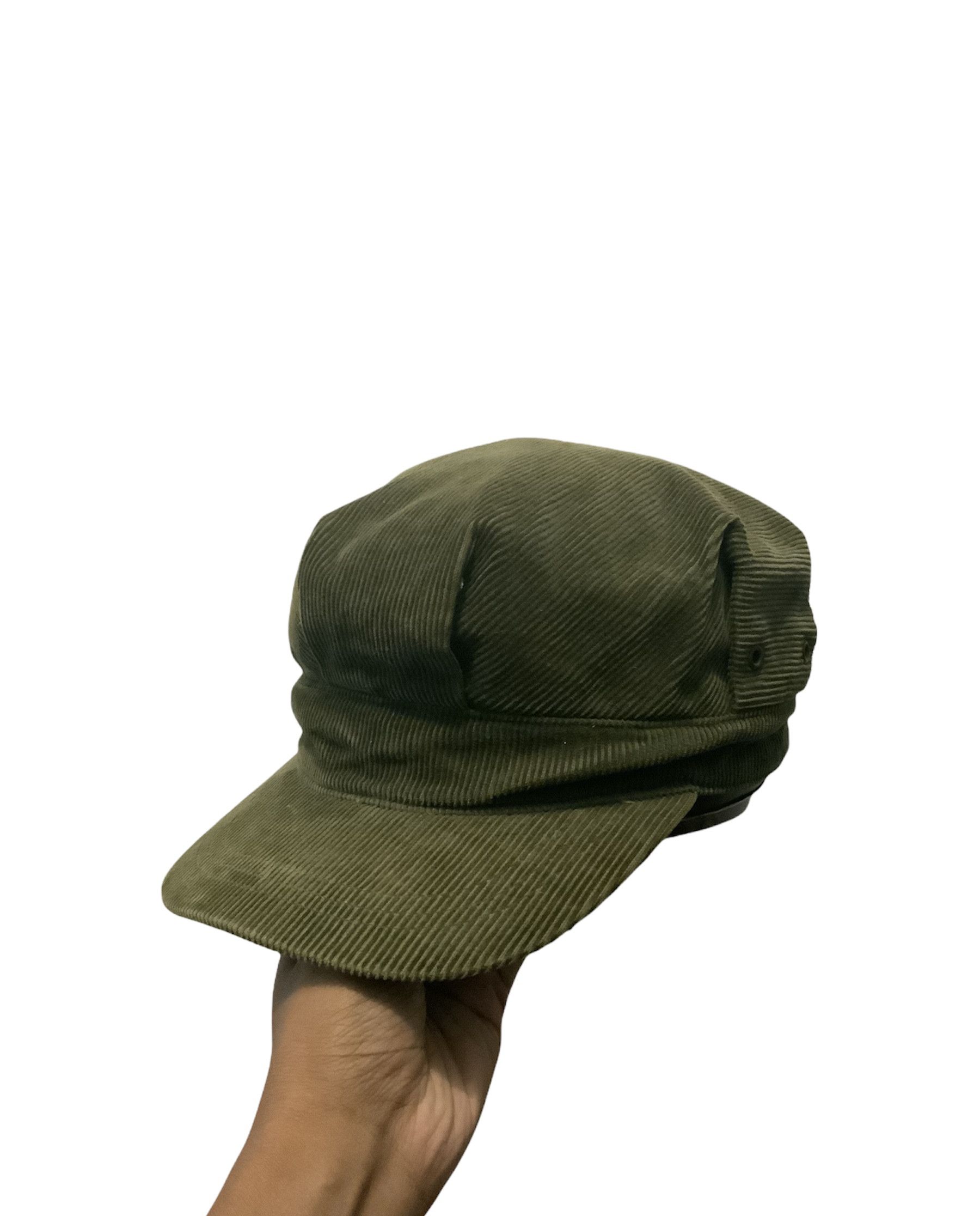 Green Corduroi Retro Streetwear Hat