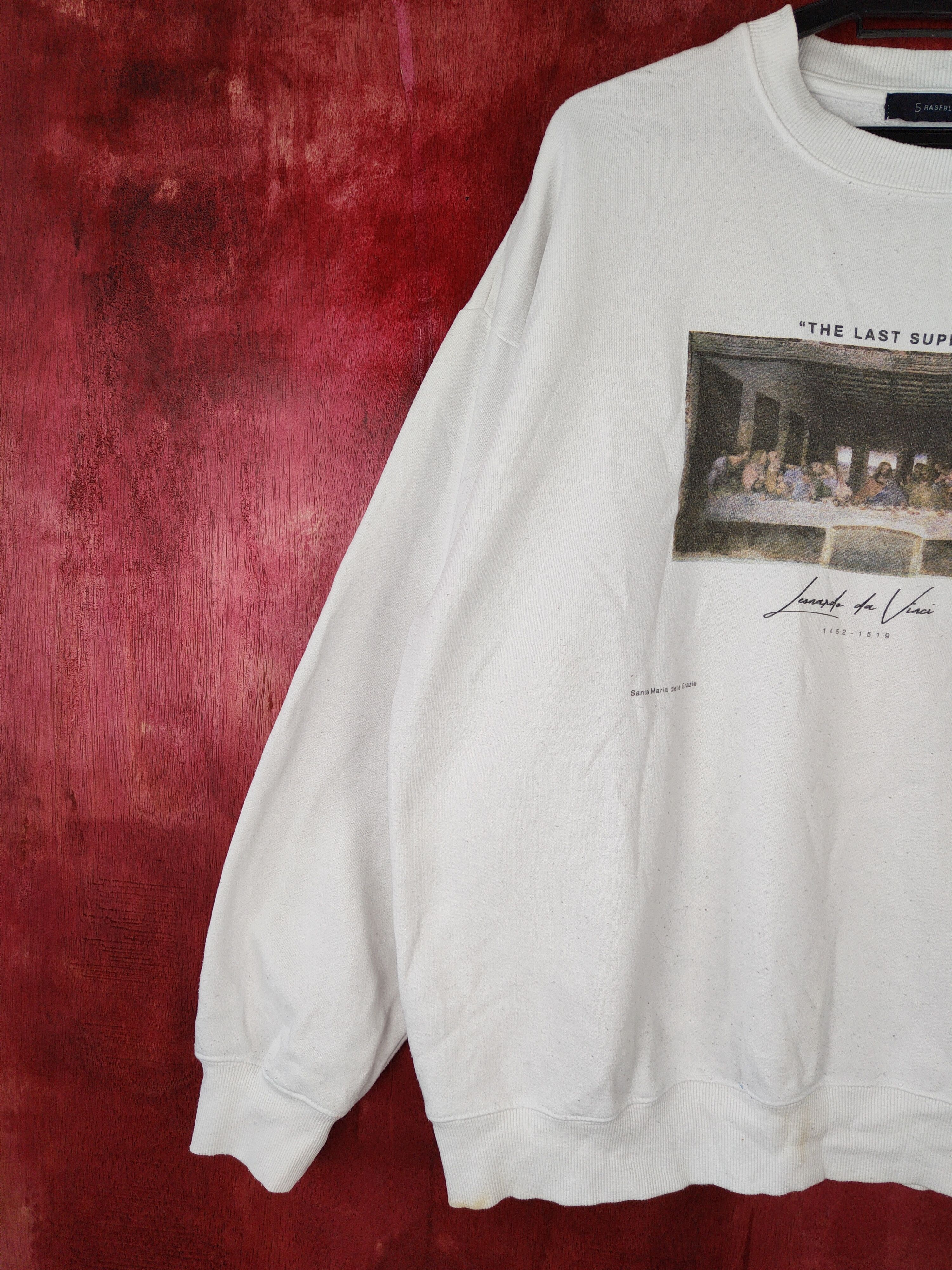 Japanese Brand The Last Supper RageBlue White Sweatshirt #S360 Size US L / EU 52-54 / 3 - 4 Thumbnail
