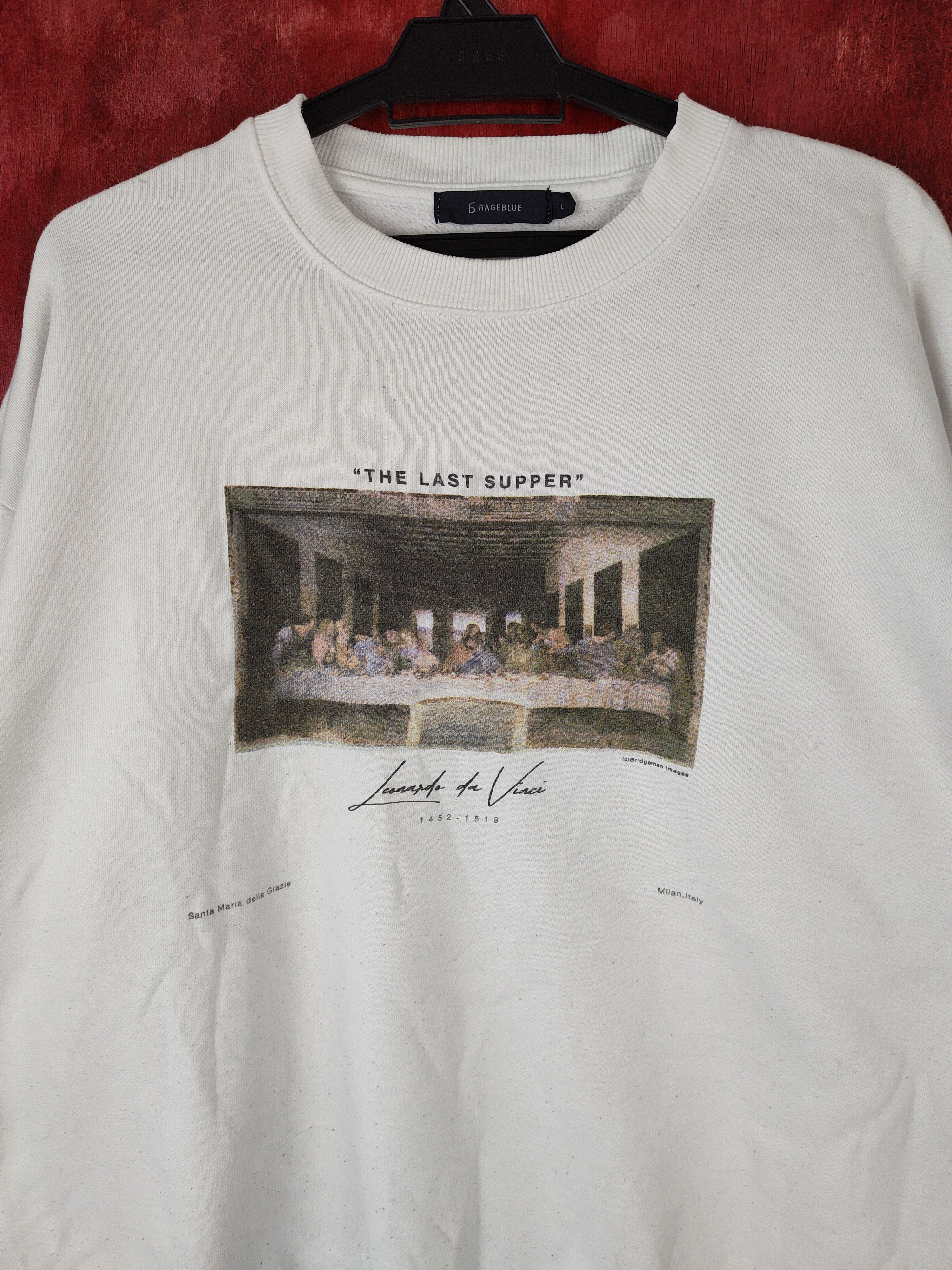 Japanese Brand The Last Supper RageBlue White Sweatshirt #S360 Size US L / EU 52-54 / 3 - 2 Thumbnail