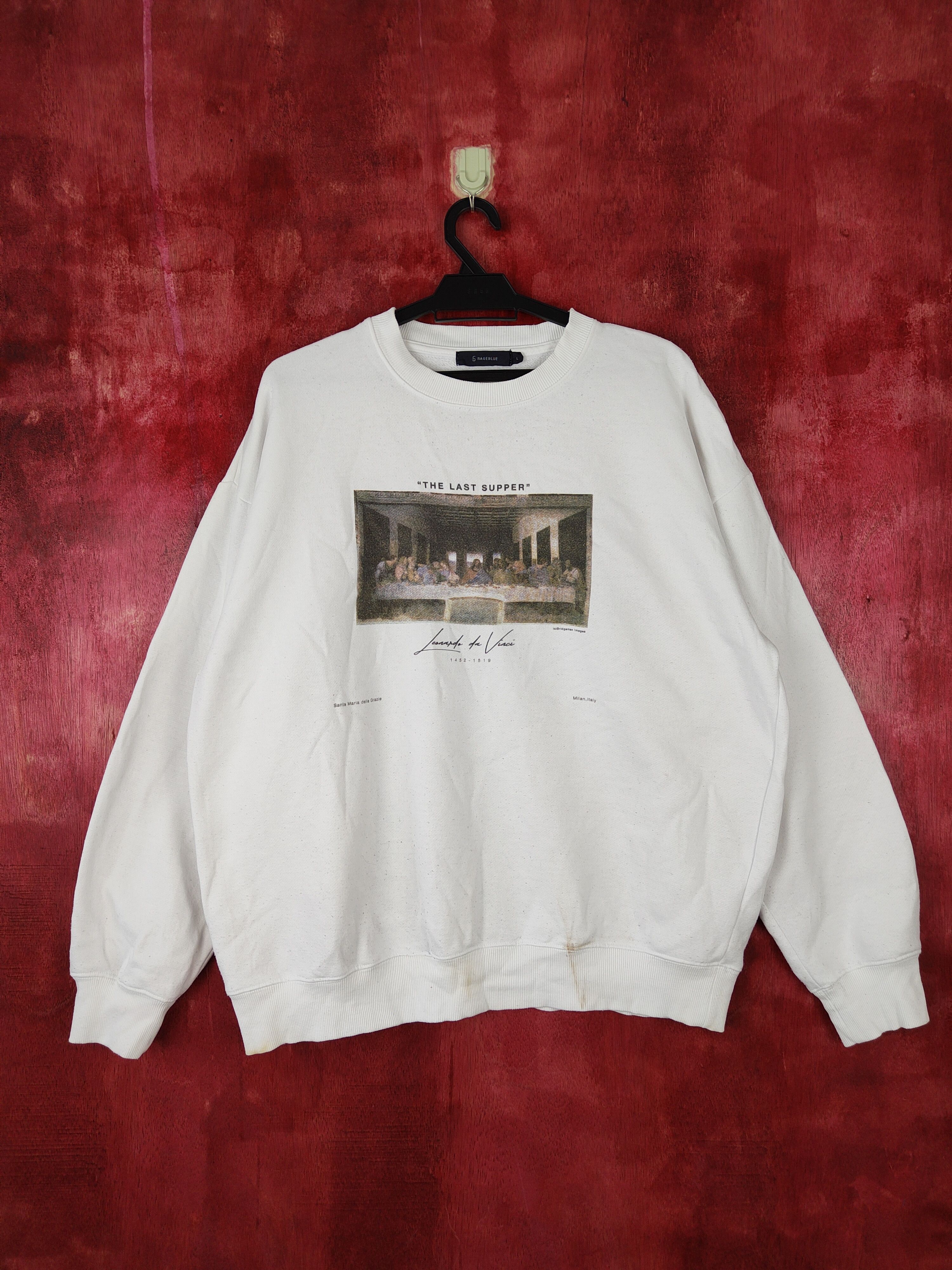 Japanese Brand The Last Supper RageBlue White Sweatshirt #S360 Size US L / EU 52-54 / 3 - 1 Thumbnail