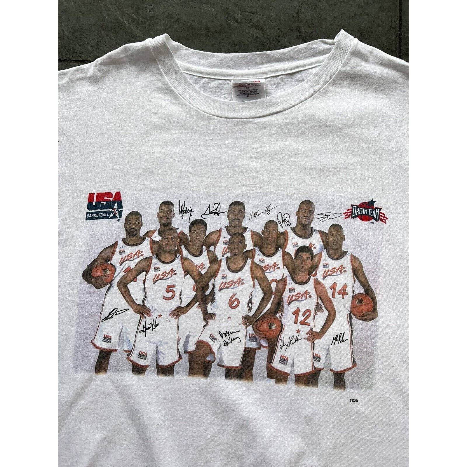 Vintage USA Mens Basketball Olympic Dream Team T-Shirt XL 
