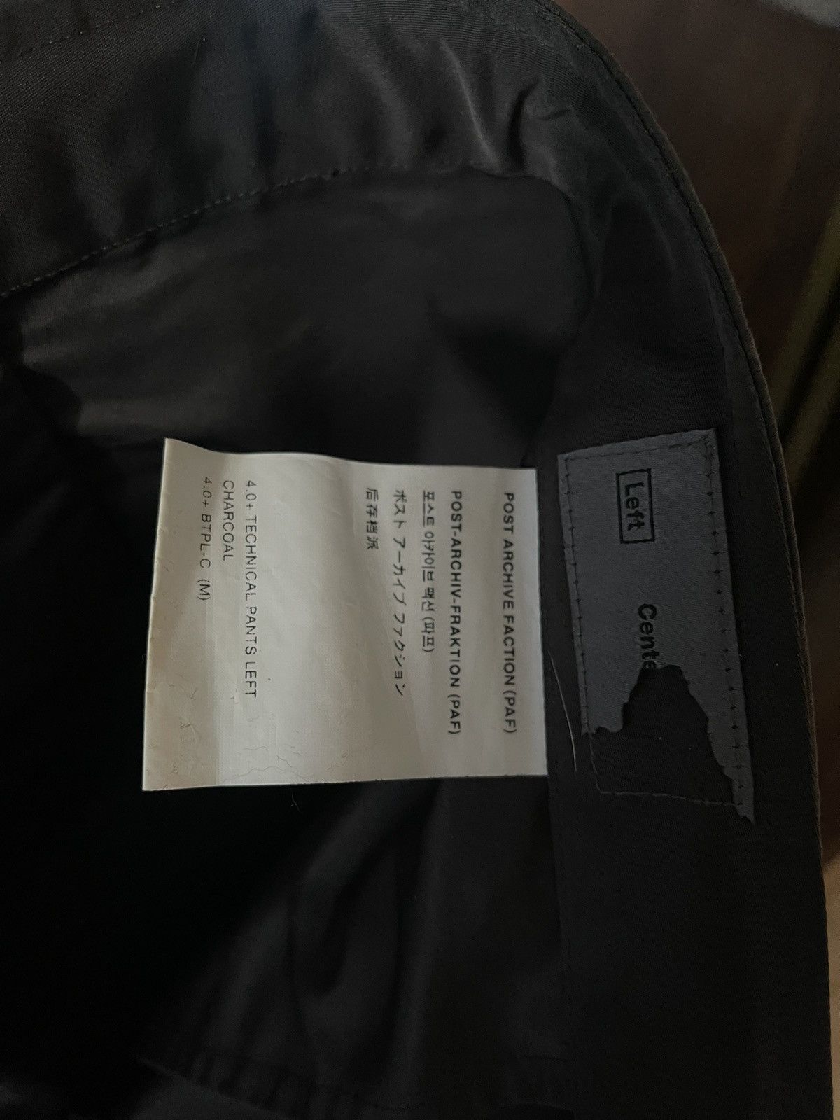 POST ARCHIVE FACTION (PAF) 4.0+ Technical Pants Left in Charcoal Size US 30 / EU 46 - 4 Thumbnail