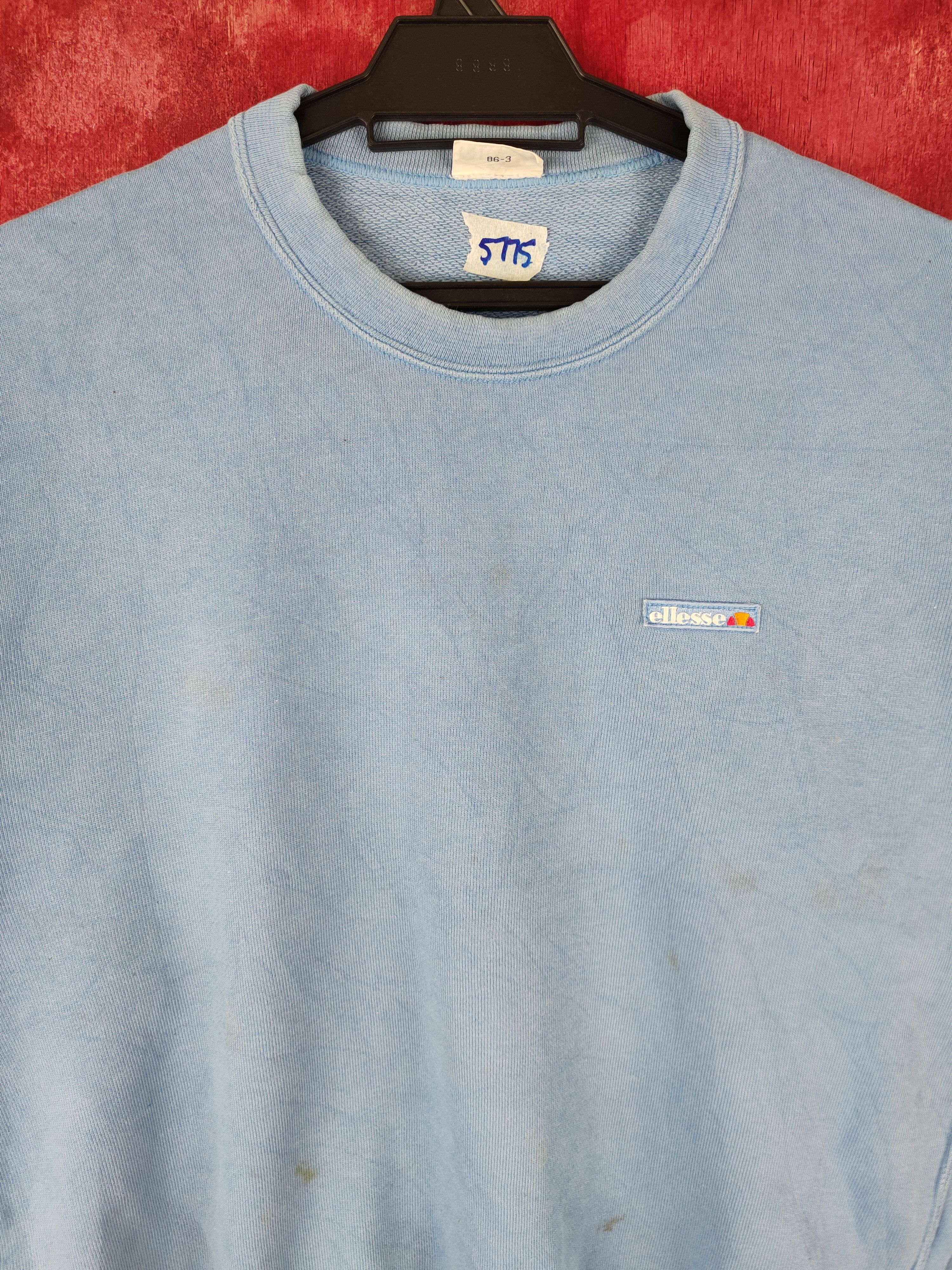 Ellesse × Japanese Brand × Vintage Ellesse vintage faded Blue Sweatshirt #5475 Size US M / EU 48-50 / 2 - 2 Thumbnail