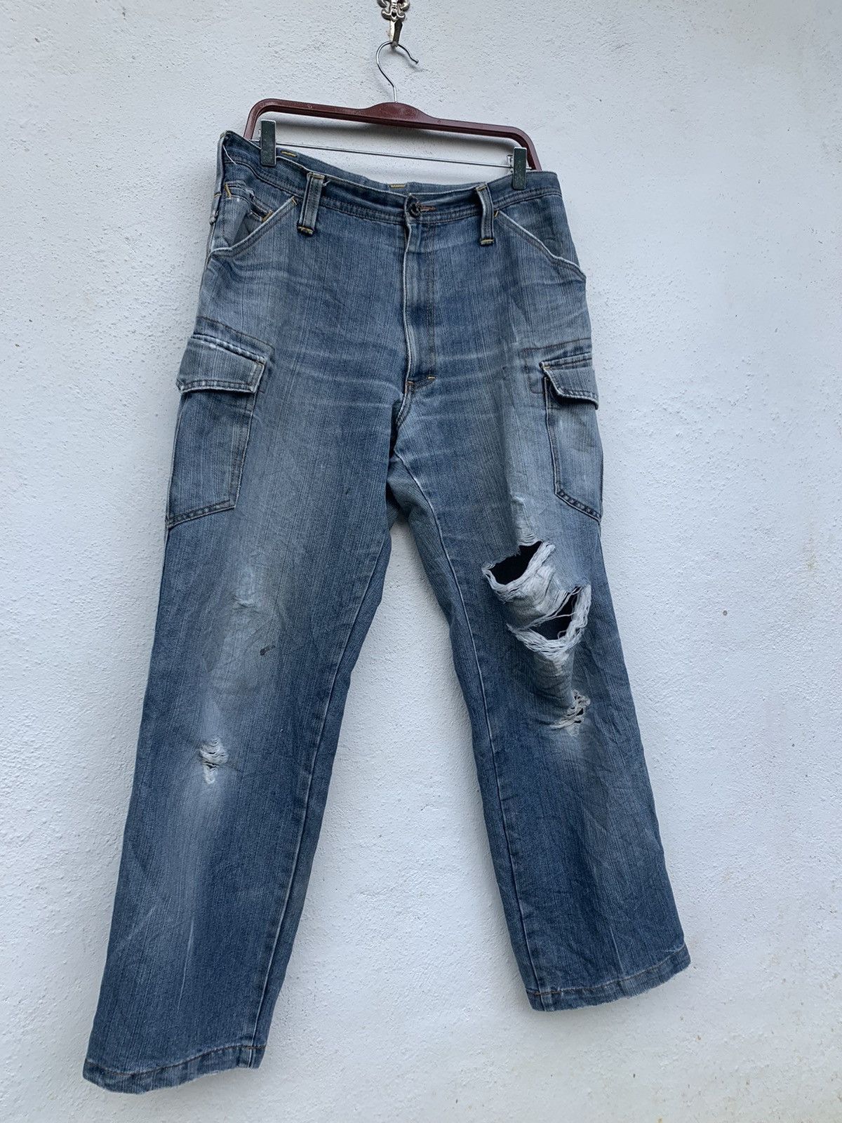 Japanese Brand JAPANESE BRAND CARGO DENIM PANTS Size US 34 / EU 50 - 4 Thumbnail