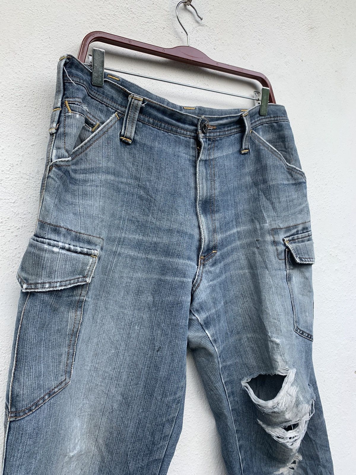 Japanese Brand JAPANESE BRAND CARGO DENIM PANTS Size US 34 / EU 50 - 5 Thumbnail