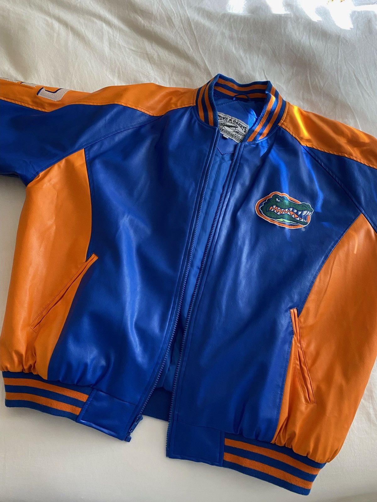 Image of Steve And Barrys Vintage University Of Florida Gators Jacket in Blue, Men's (Size XL)