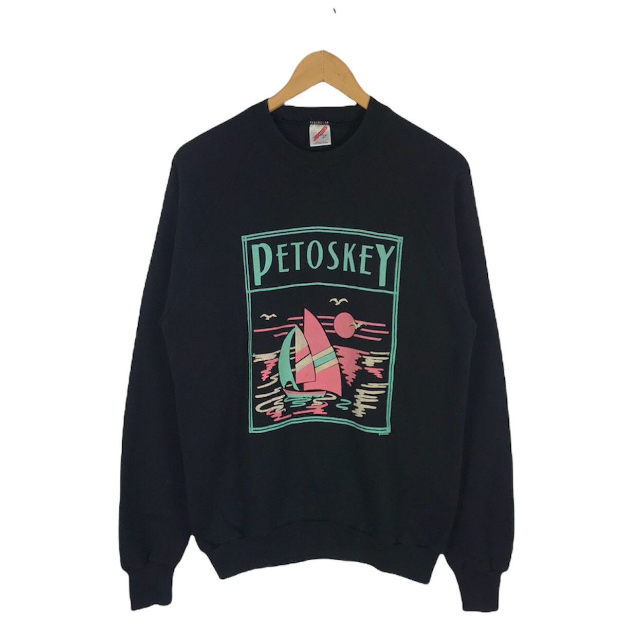Jerzees Vintage 90s Petosky Made In Usa Crewneck Size US L / EU 52-54 / 3 - 1 Thumbnail