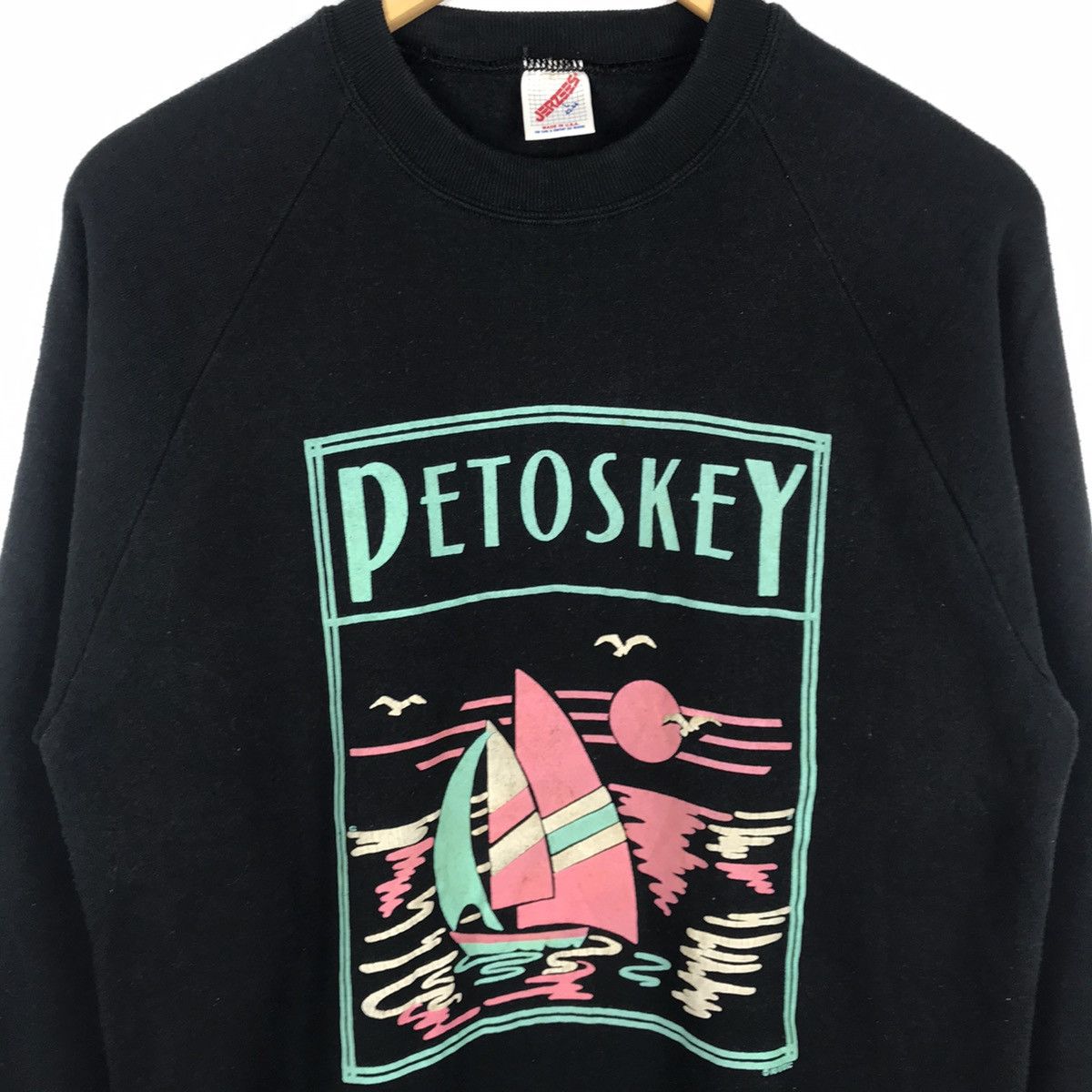 Jerzees Vintage 90s Petosky Made In Usa Crewneck Size US L / EU 52-54 / 3 - 4 Thumbnail