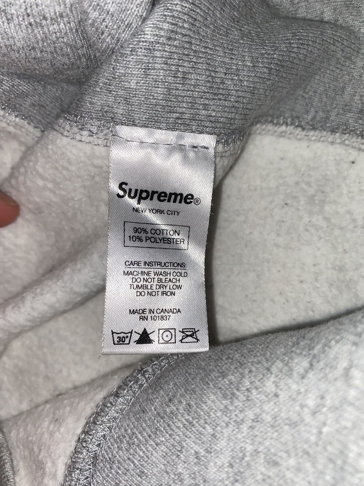 Supreme SUPREME ASH GREY BOX LOGO CREWNECK SIZE M | Grailed