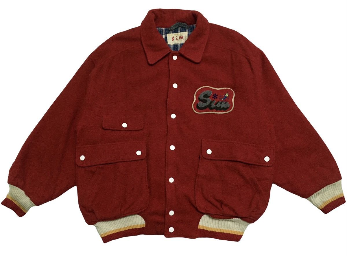 Vintage Rare Vintage Sim Staff Flapper Wool Varsity Jacket 1986s Size US L / EU 52-54 / 3 - 2 Thumbnail
