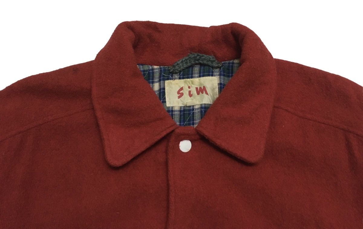 Vintage Rare Vintage Sim Staff Flapper Wool Varsity Jacket 1986s Size US L / EU 52-54 / 3 - 6 Thumbnail