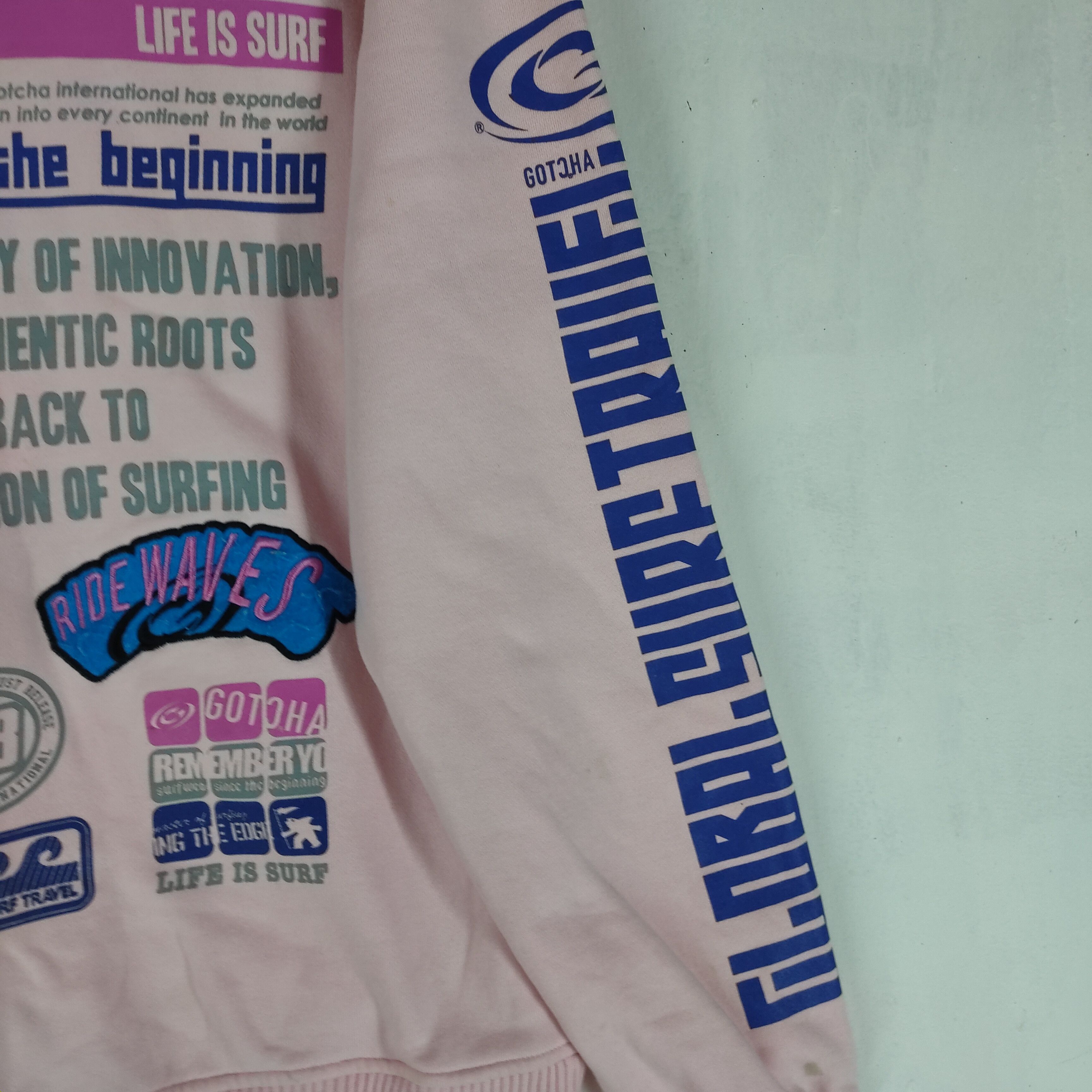 Gotcha Vintage GOTCHA FULL PRINT Patches and Spellout Hoodie Size US L / EU 52-54 / 3 - 9 Thumbnail