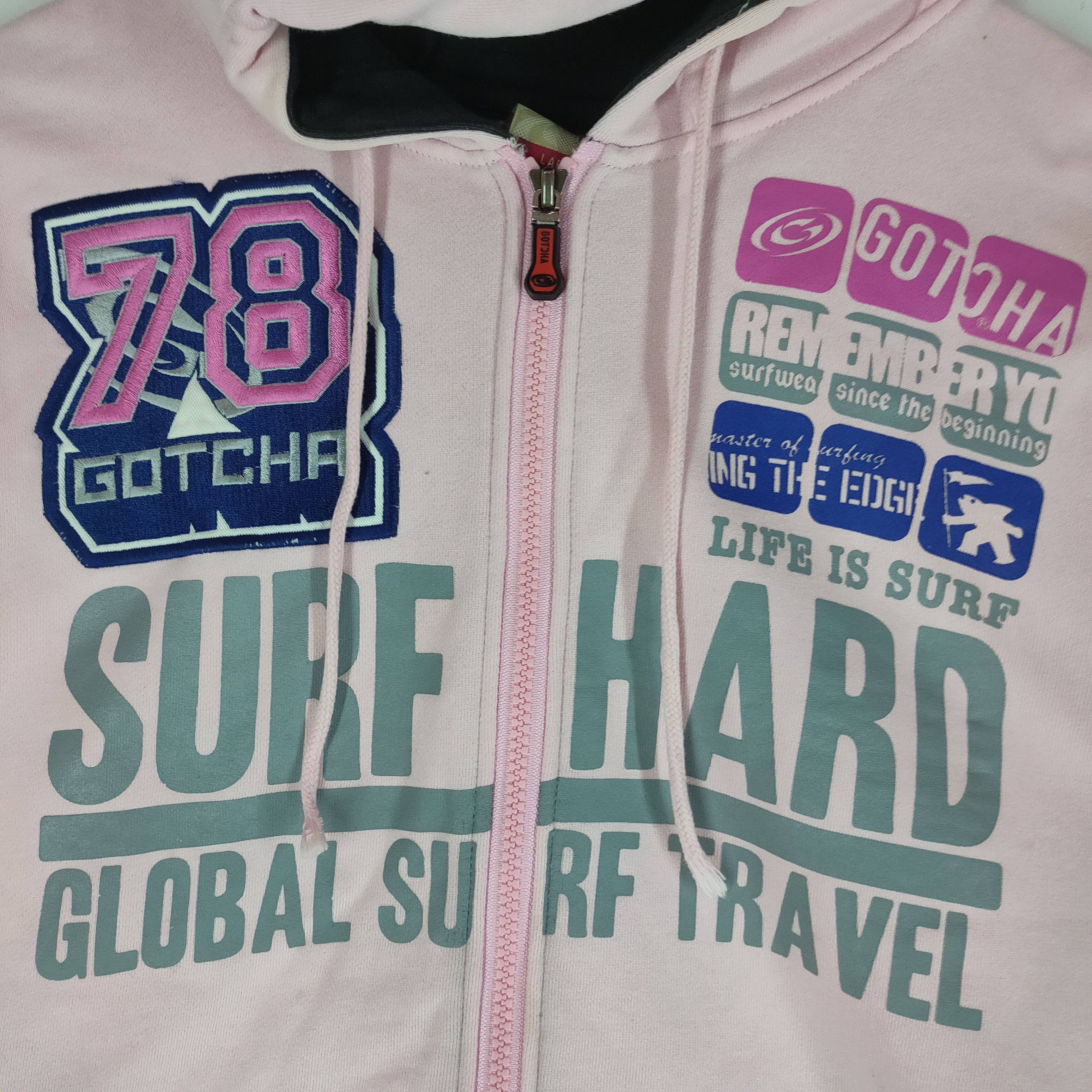 Gotcha Vintage GOTCHA FULL PRINT Patches and Spellout Hoodie Size US L / EU 52-54 / 3 - 3 Thumbnail