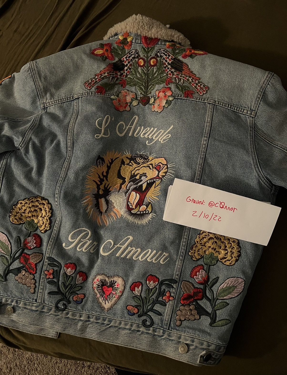 Gucci Denim Shearling Jacket