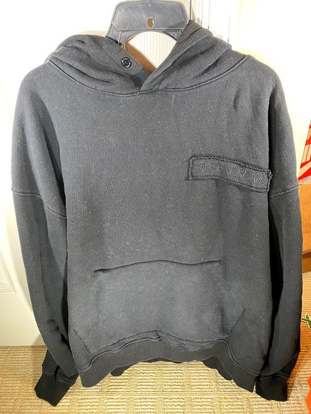 image of Tuff Crowd Phase 2 Logo Hoodie Size L in Grey, Men's