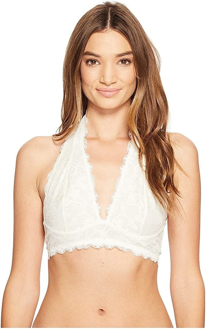 Free People Intimately Galloon Lace Halter Bralette Size XS