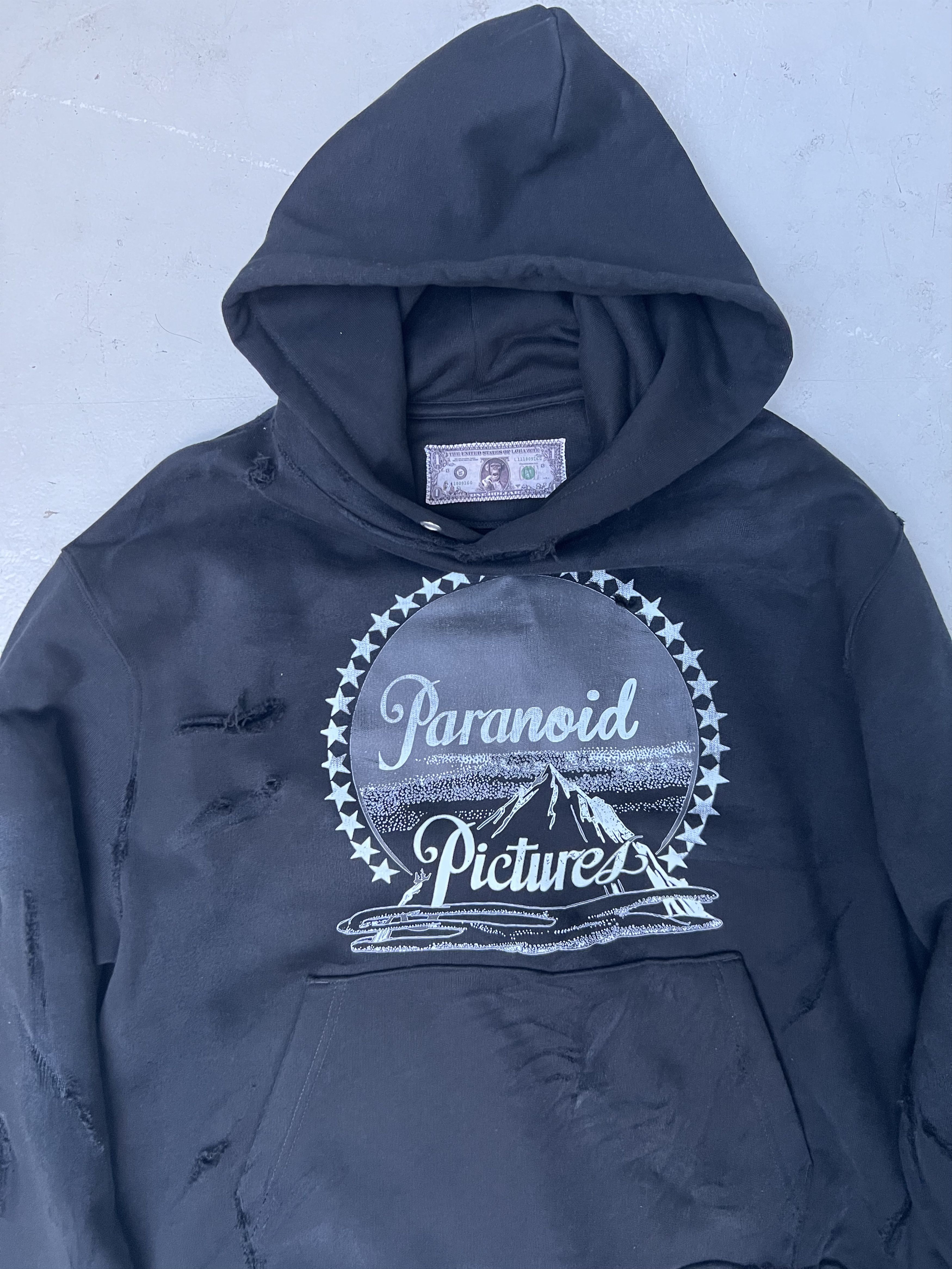 LOHA VETE PARANOID Paramount PICTURES Distressed Hoodie Size US M / EU 48-50 / 2 - 2 Thumbnail
