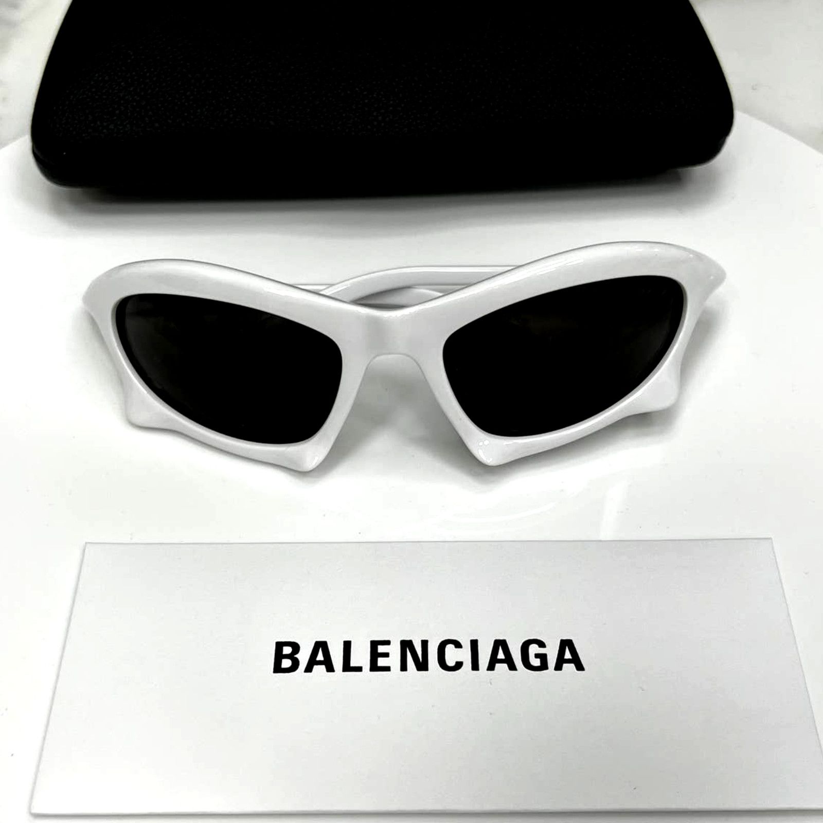 NEW Balenciaga BB0229S Bat Sunglasses in White