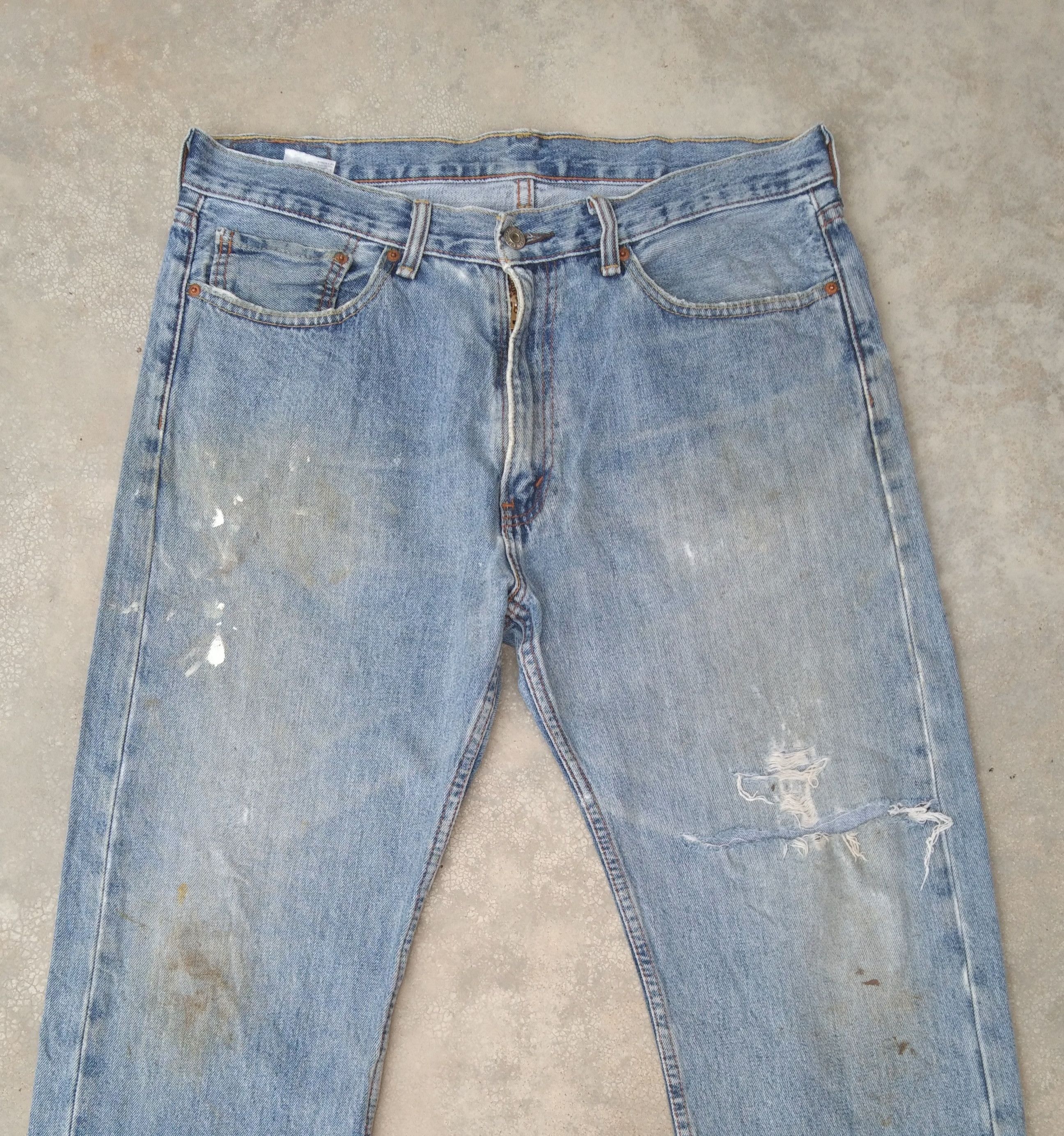 Levi's Vintage Levi's Jeans 505 Painter Distressed Denim 36x29 Size US 36 / EU 52 - 6 Thumbnail
