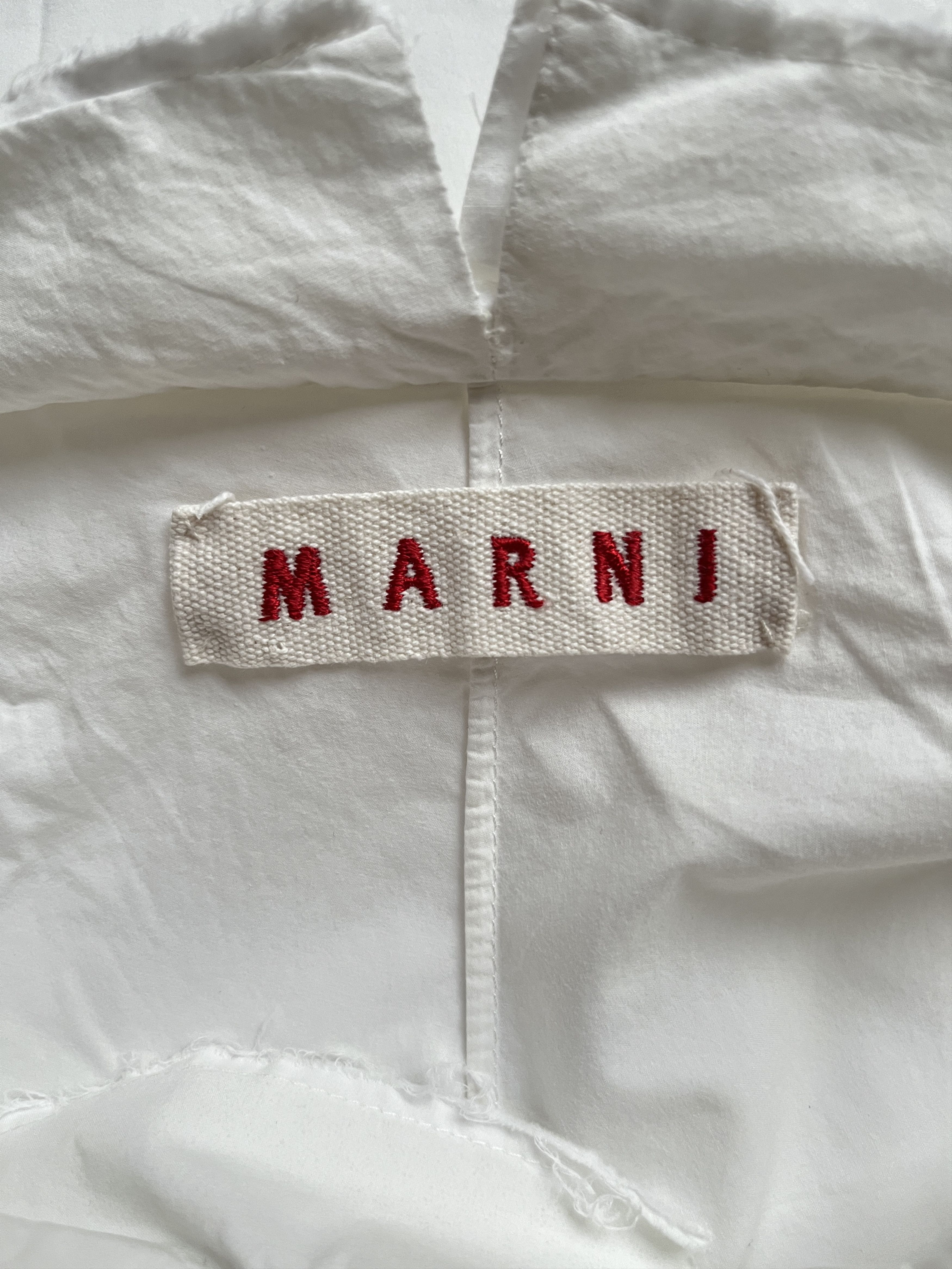 Marni ⚡️QUICK SALE⚡️Marni White Blouse Top with Bow Detail Size M / US 6-8 / IT 42-44 - 3 Thumbnail