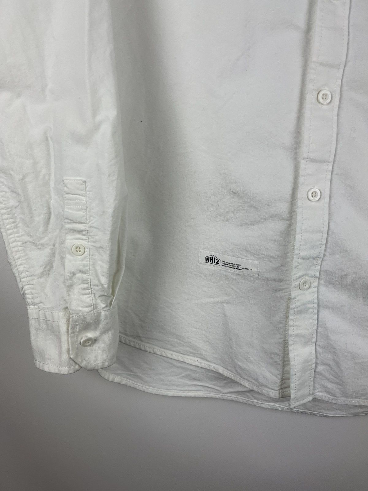 Japanese Brand NHIZ izzue plus Neighborhood logo white shirt Japan brand Size US L / EU 52-54 / 3 - 4 Thumbnail