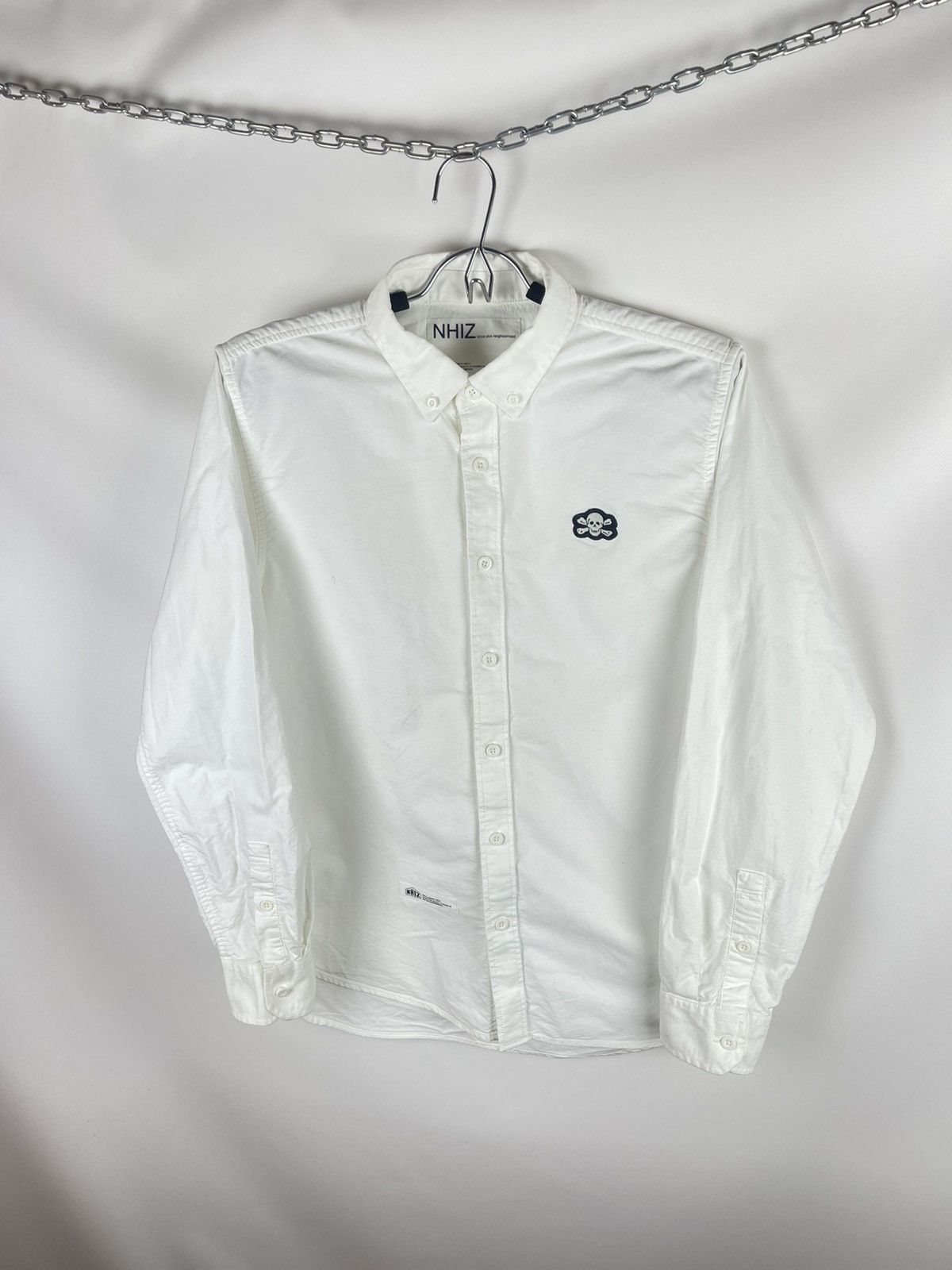 Japanese Brand NHIZ izzue plus Neighborhood logo white shirt Japan brand Size US L / EU 52-54 / 3 - 1 Thumbnail