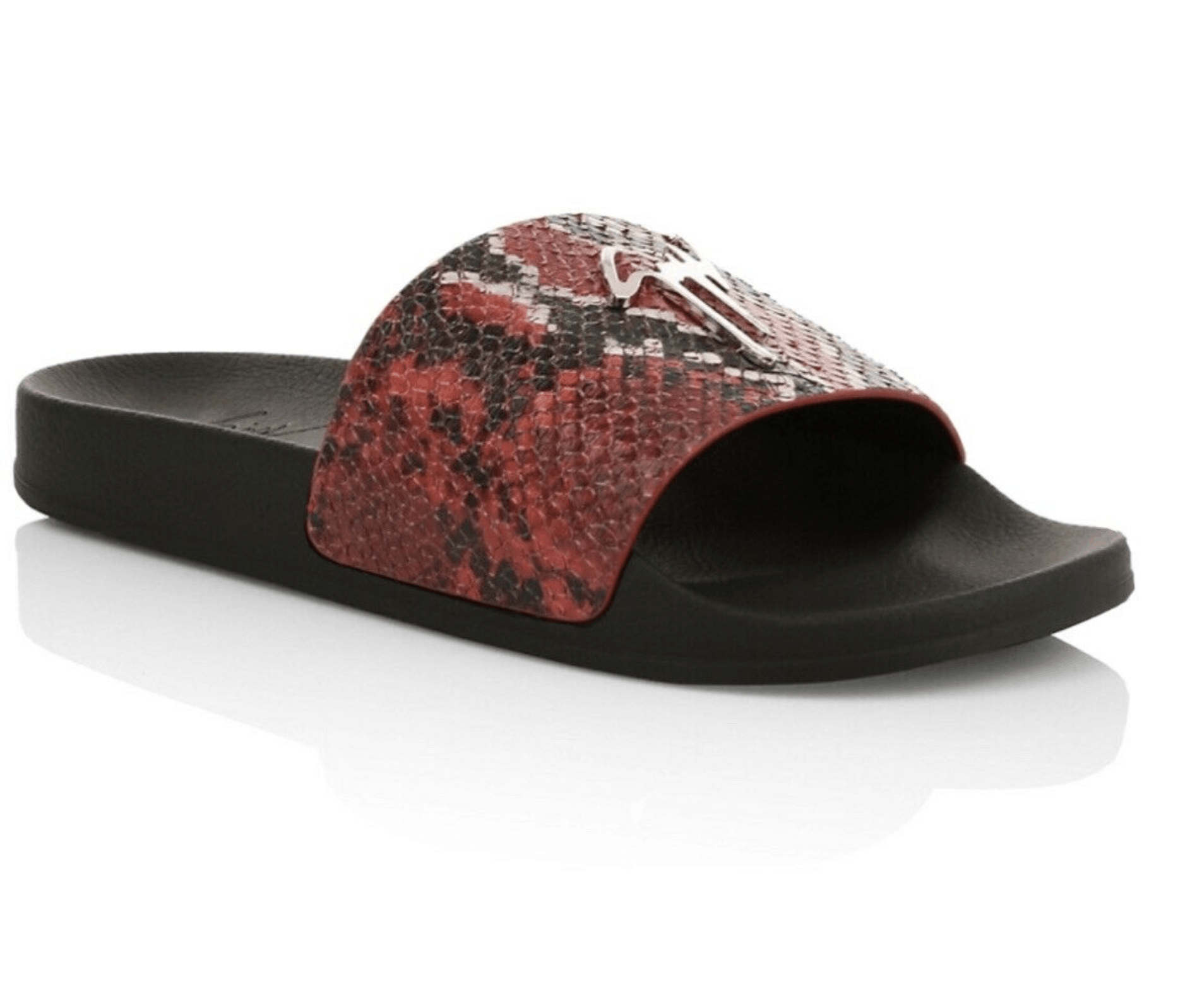 Giuseppe Zanotti Snakeskin - Embossed Leather Slides Sandal Size US 8 / EU 41 - 2 Thumbnail