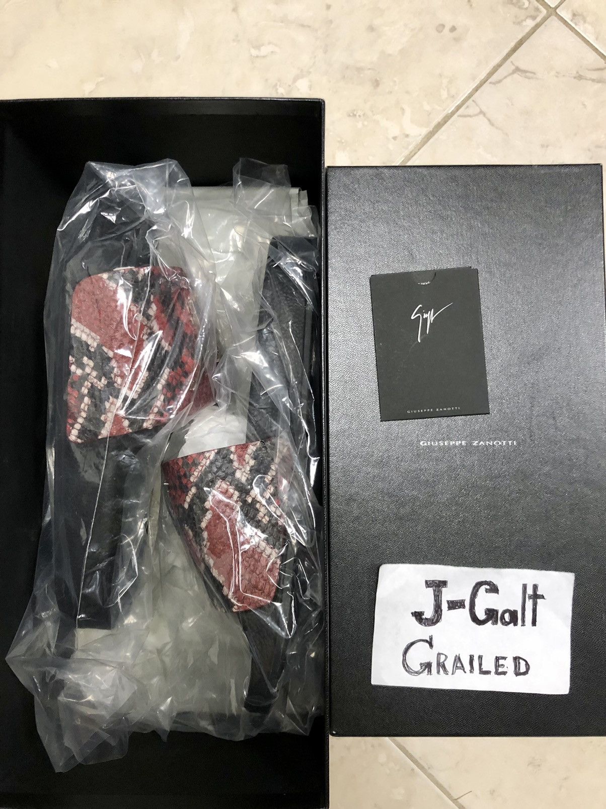 Giuseppe Zanotti Snakeskin - Embossed Leather Slides Sandal Size US 8 / EU 41 - 7 Thumbnail