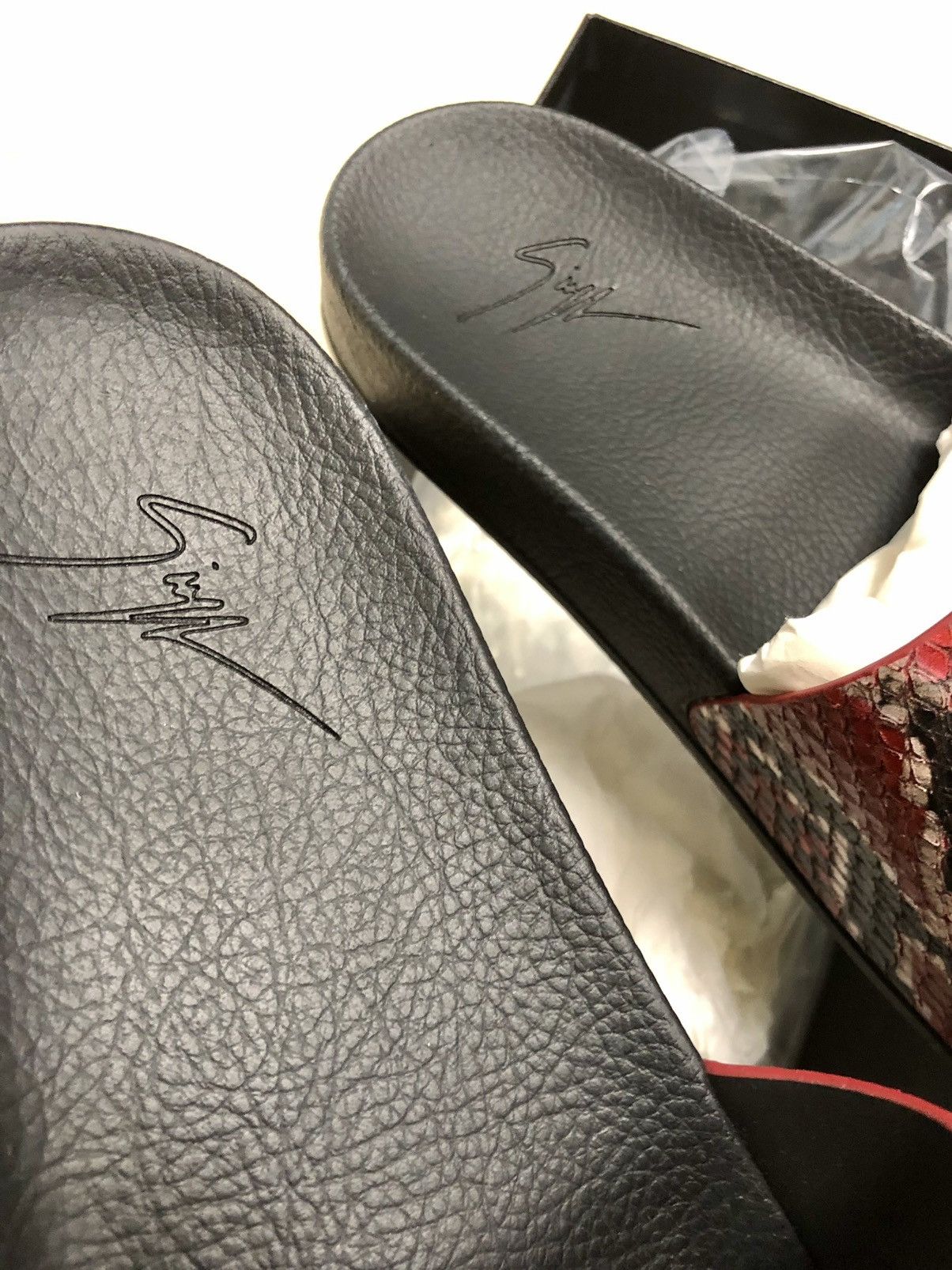 Giuseppe Zanotti Snakeskin - Embossed Leather Slides Sandal Size US 8 / EU 41 - 11 Thumbnail