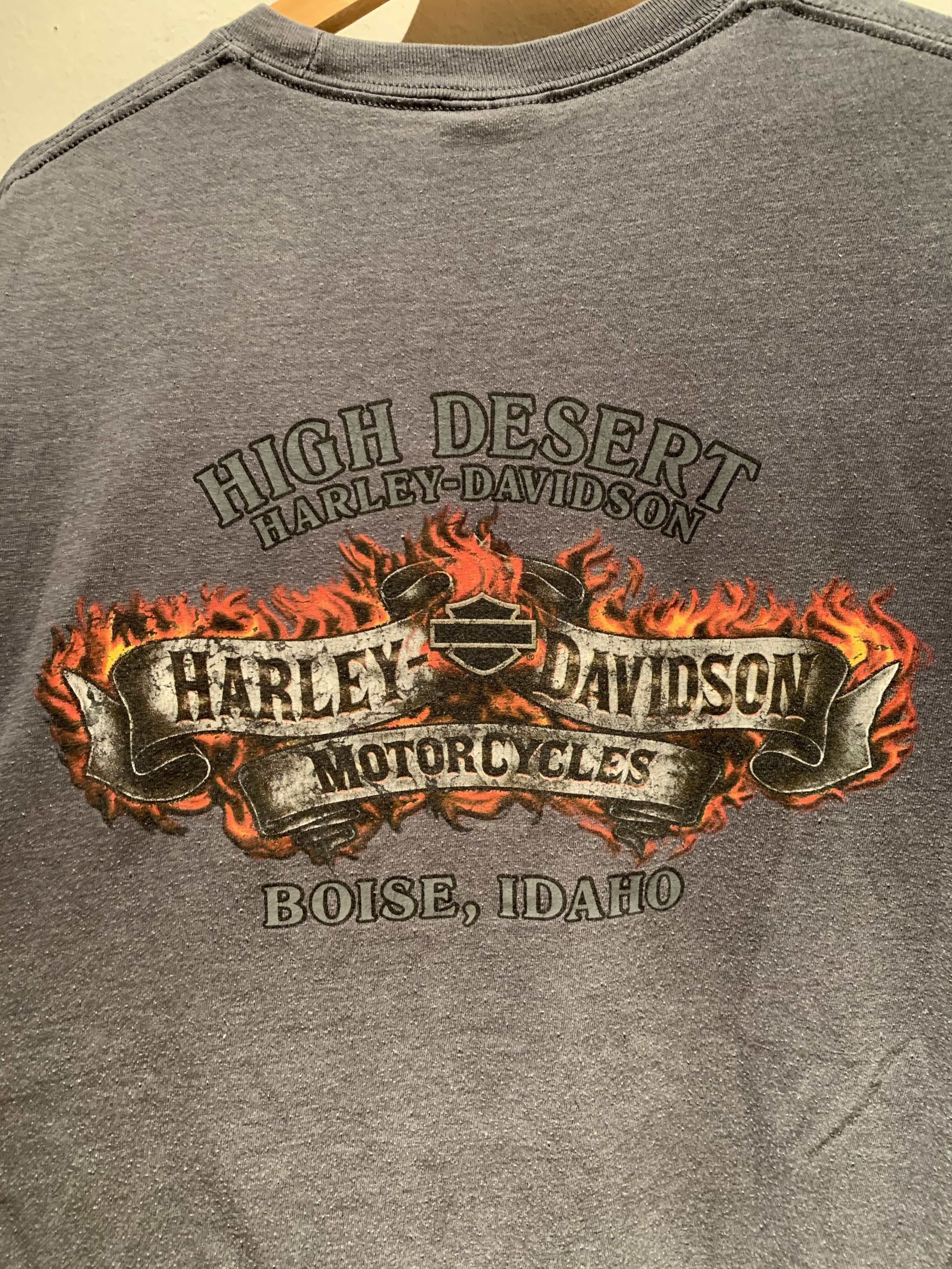 Harley Davidson *RARE* Vintage Harley Davidson Boise Idaho Pocket T-Shirt Size US XL / EU 56 / 4 - 3 Thumbnail