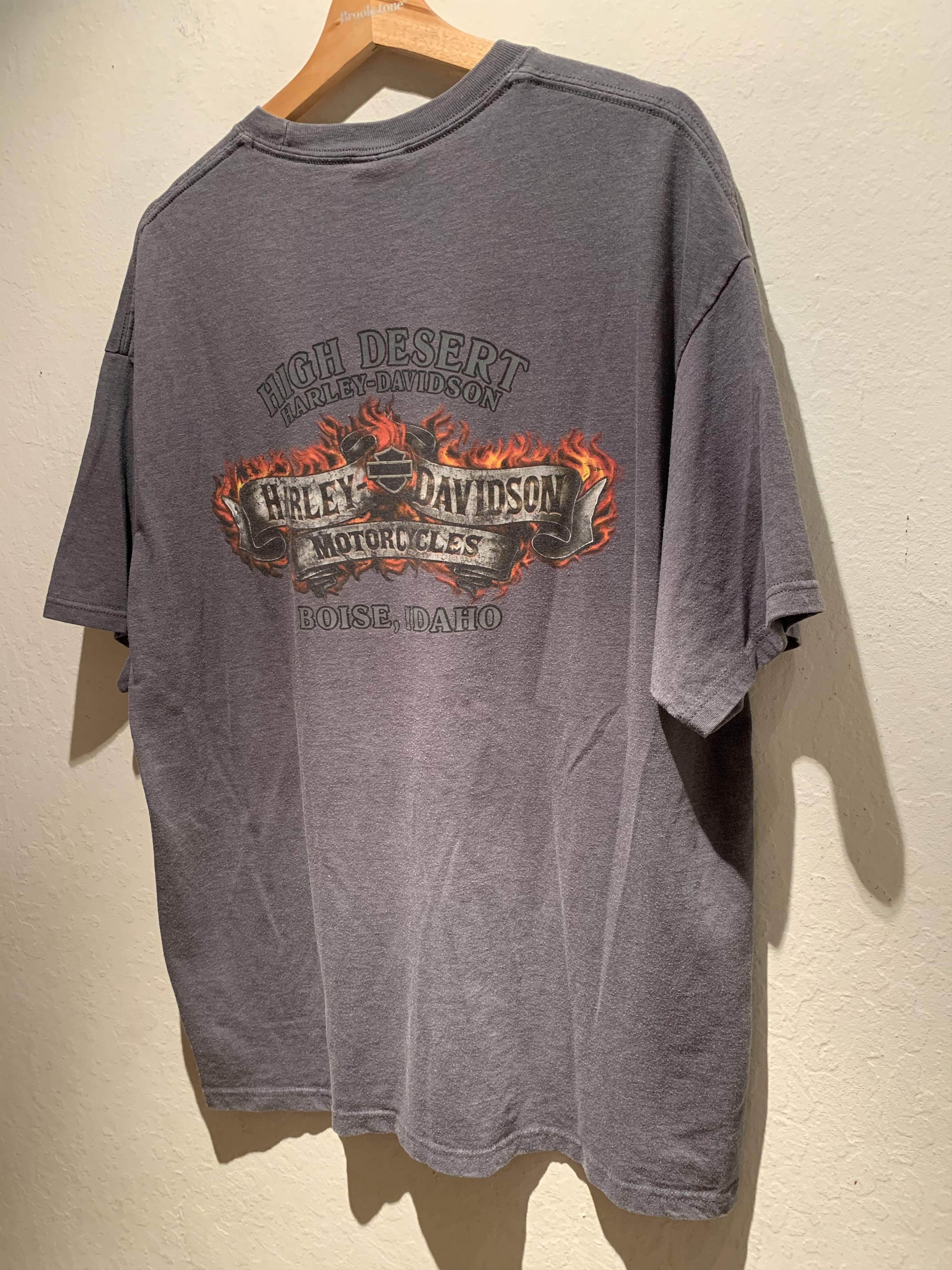 Harley Davidson *RARE* Vintage Harley Davidson Boise Idaho Pocket T-Shirt Size US XL / EU 56 / 4 - 2 Thumbnail