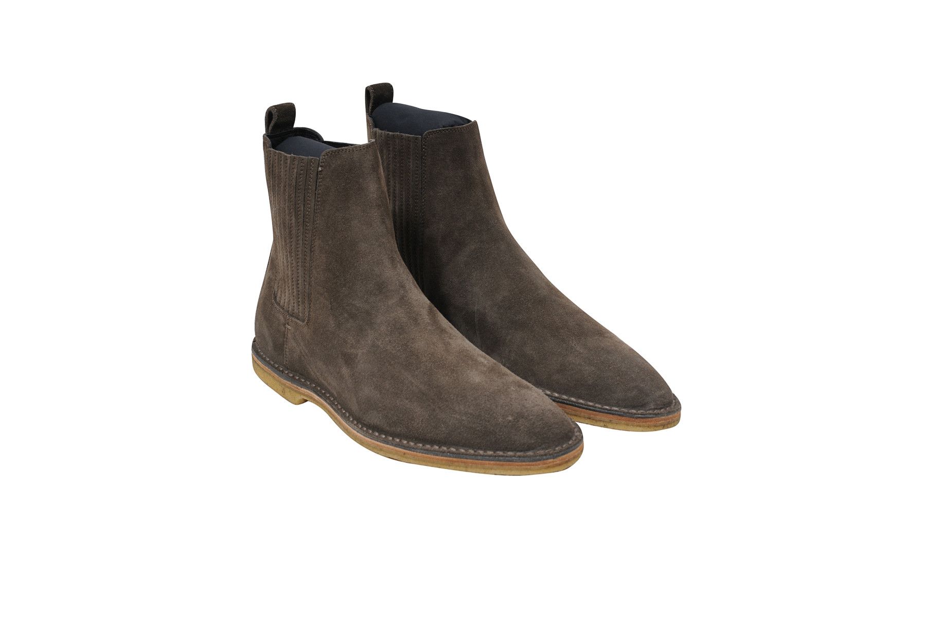 Saint Laurent Paris Brown Suede Nino Crepe Sole Chelsea Boots Size US 6 / EU 39 - 1 Thumbnail