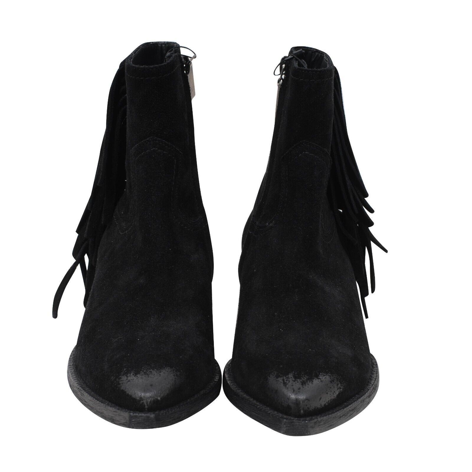 Saint Laurent Paris Lukas Western Suede Fringe Boots Size US 5.5 / IT 35.5 - 2 Thumbnail