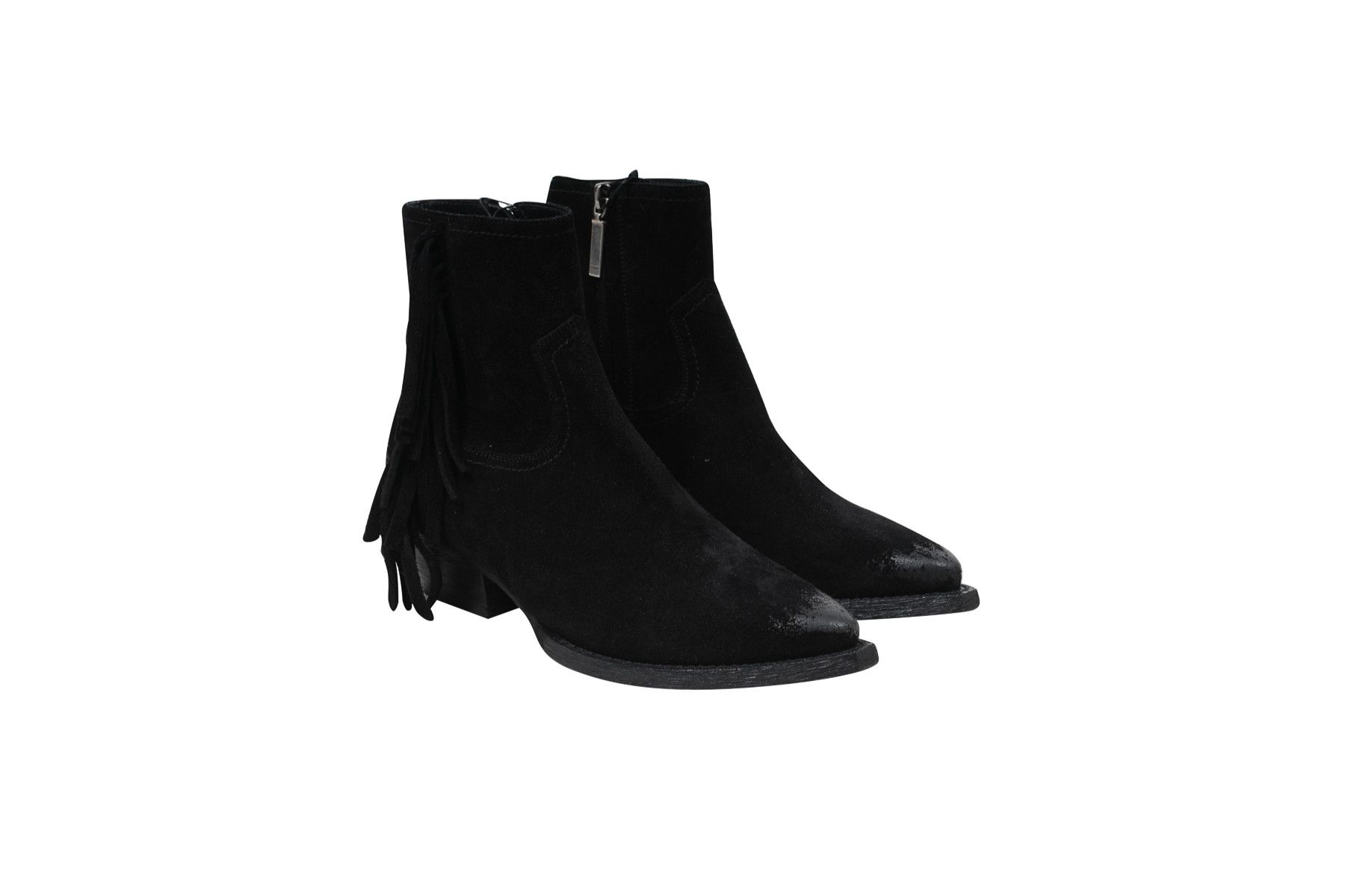 Lukas Western Suede Fringe Boots