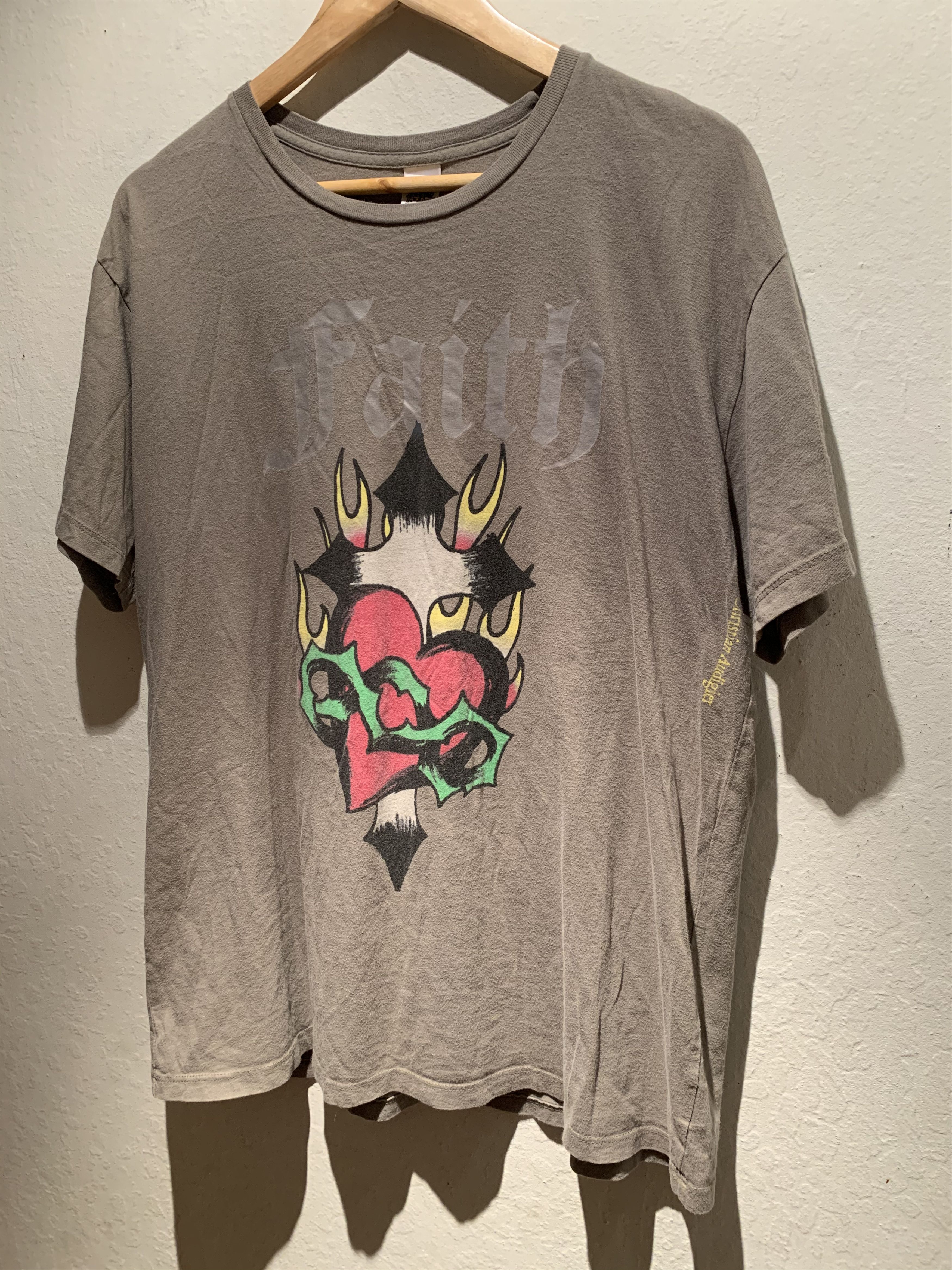 Ed Hardy *RARE* Vintage Ed Hardy Christian Audigier Faith T-Shirt XL Size US XL / EU 56 / 4 - 1 Thumbnail