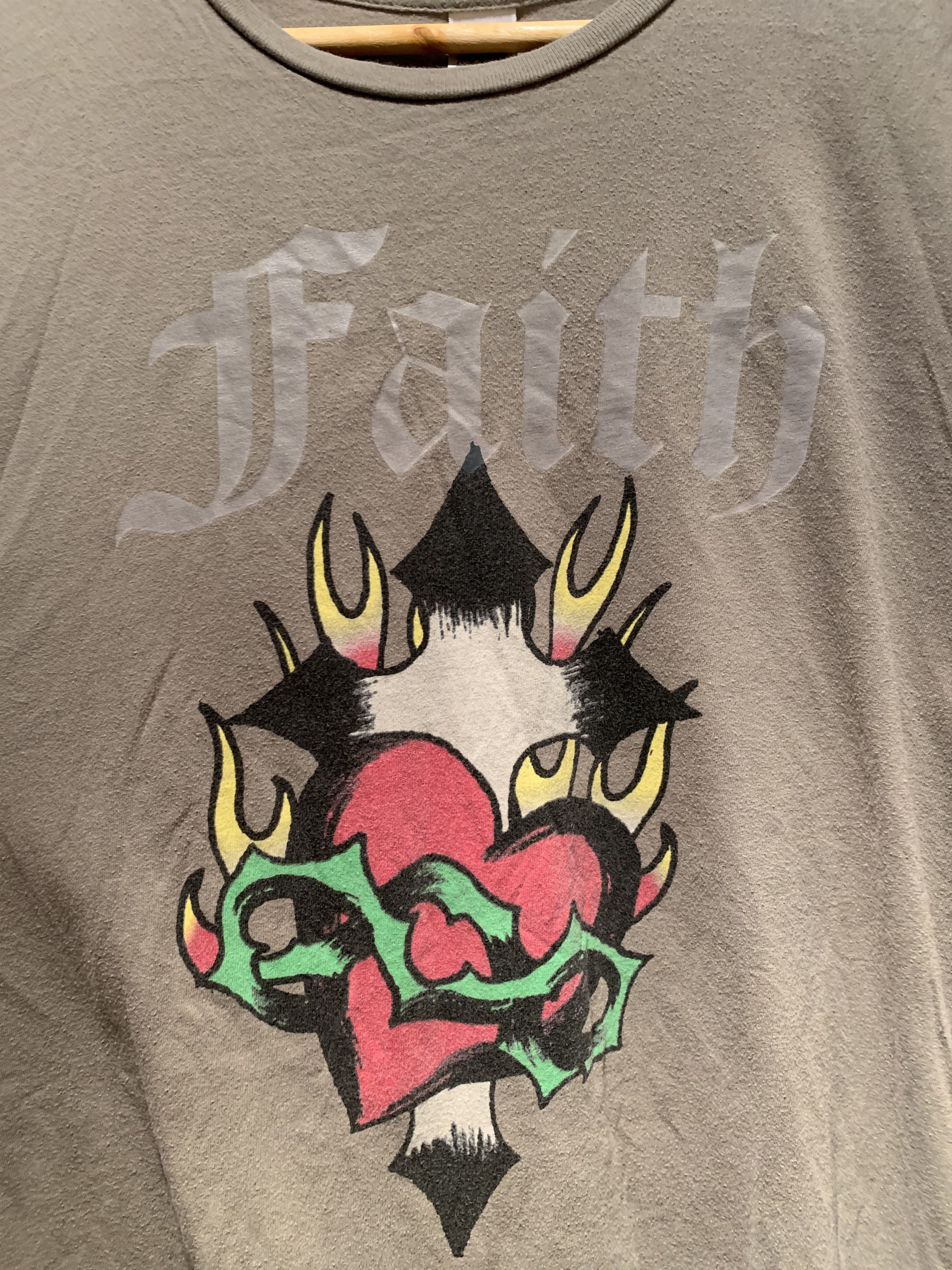 Ed Hardy *RARE* Vintage Ed Hardy Christian Audigier Faith T-Shirt XL Size US XL / EU 56 / 4 - 2 Thumbnail