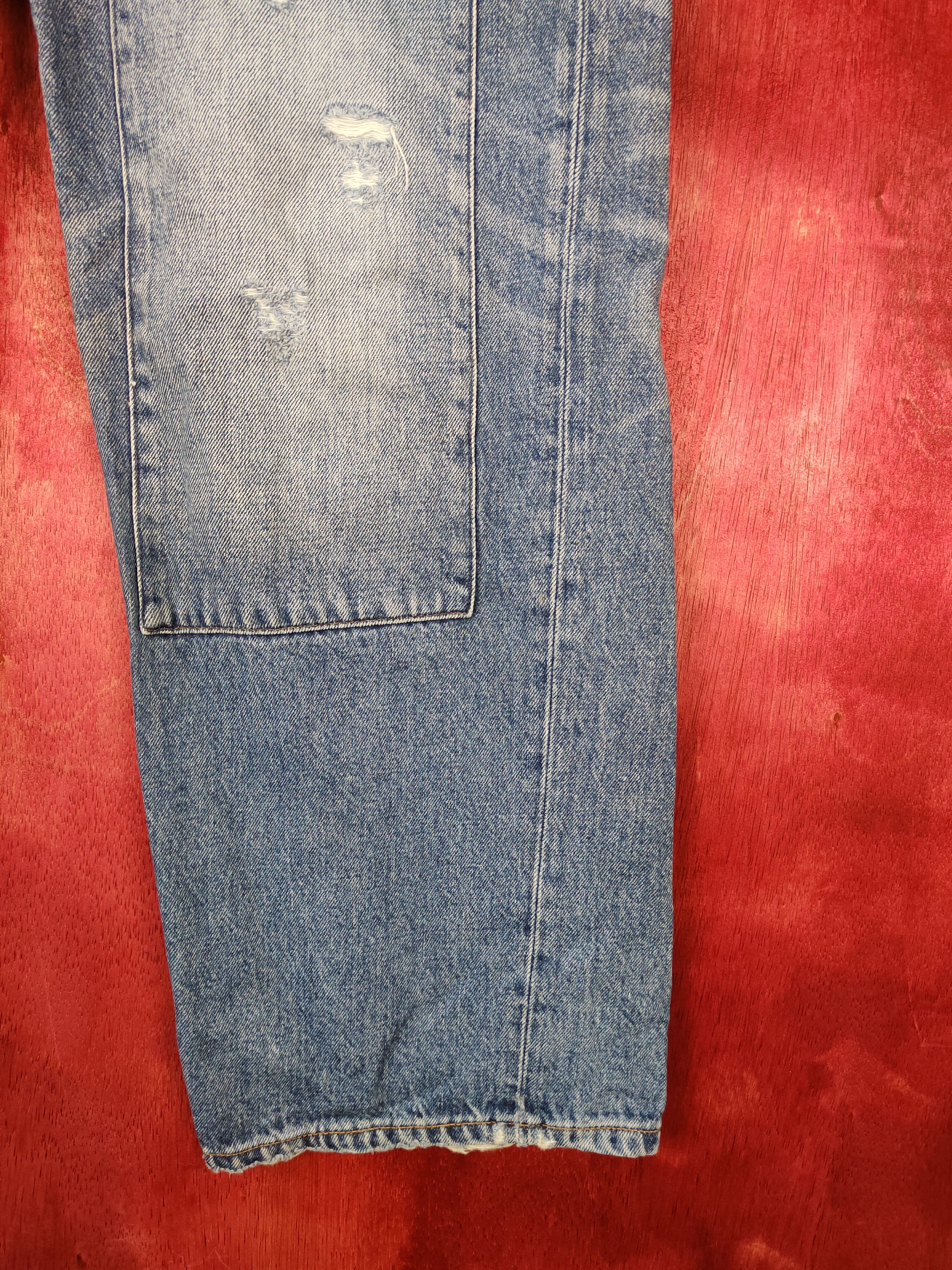 Japanese Brand Universal Blue patchwork denim Jeans #4944 Size US 28 / EU 44 - 6 Thumbnail