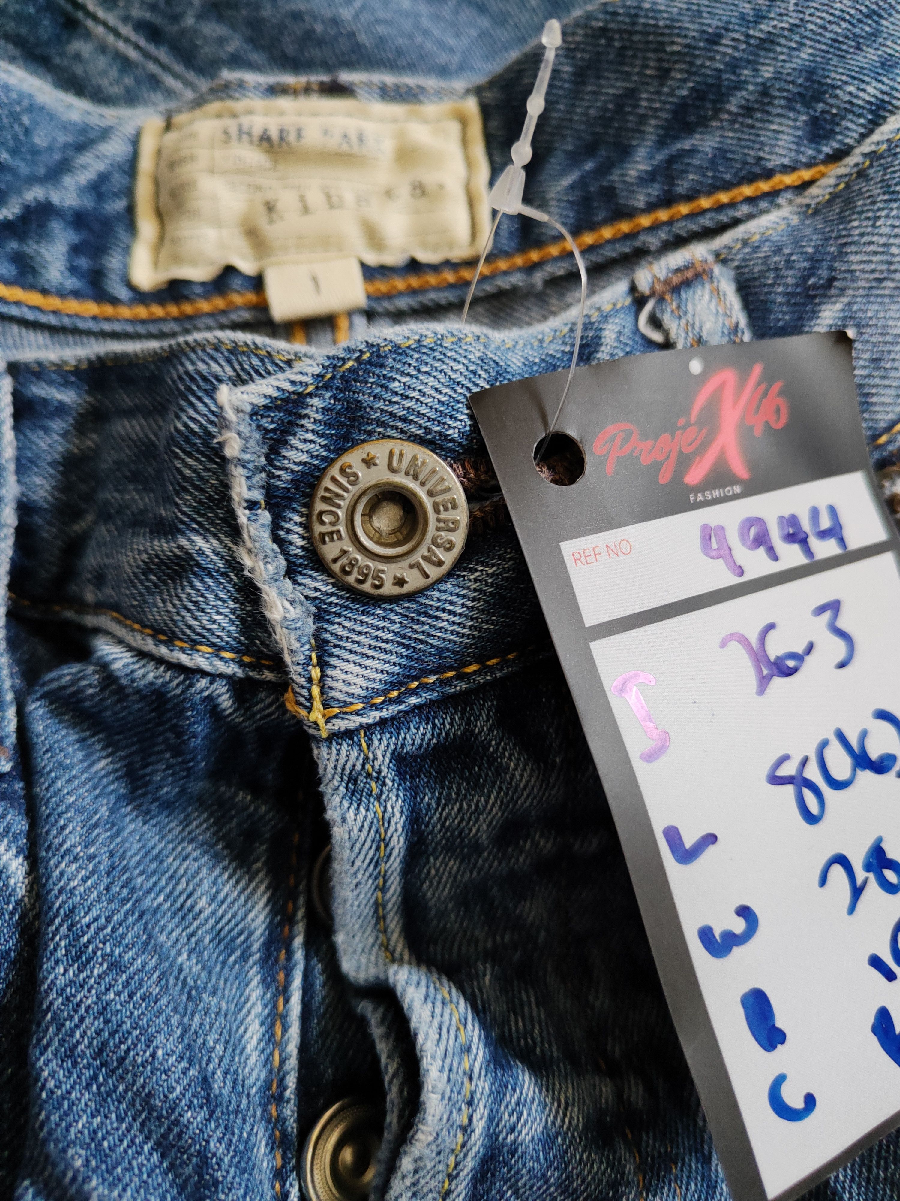 Japanese Brand Universal Blue patchwork denim Jeans #4944 Size US 28 / EU 44 - 13 Thumbnail