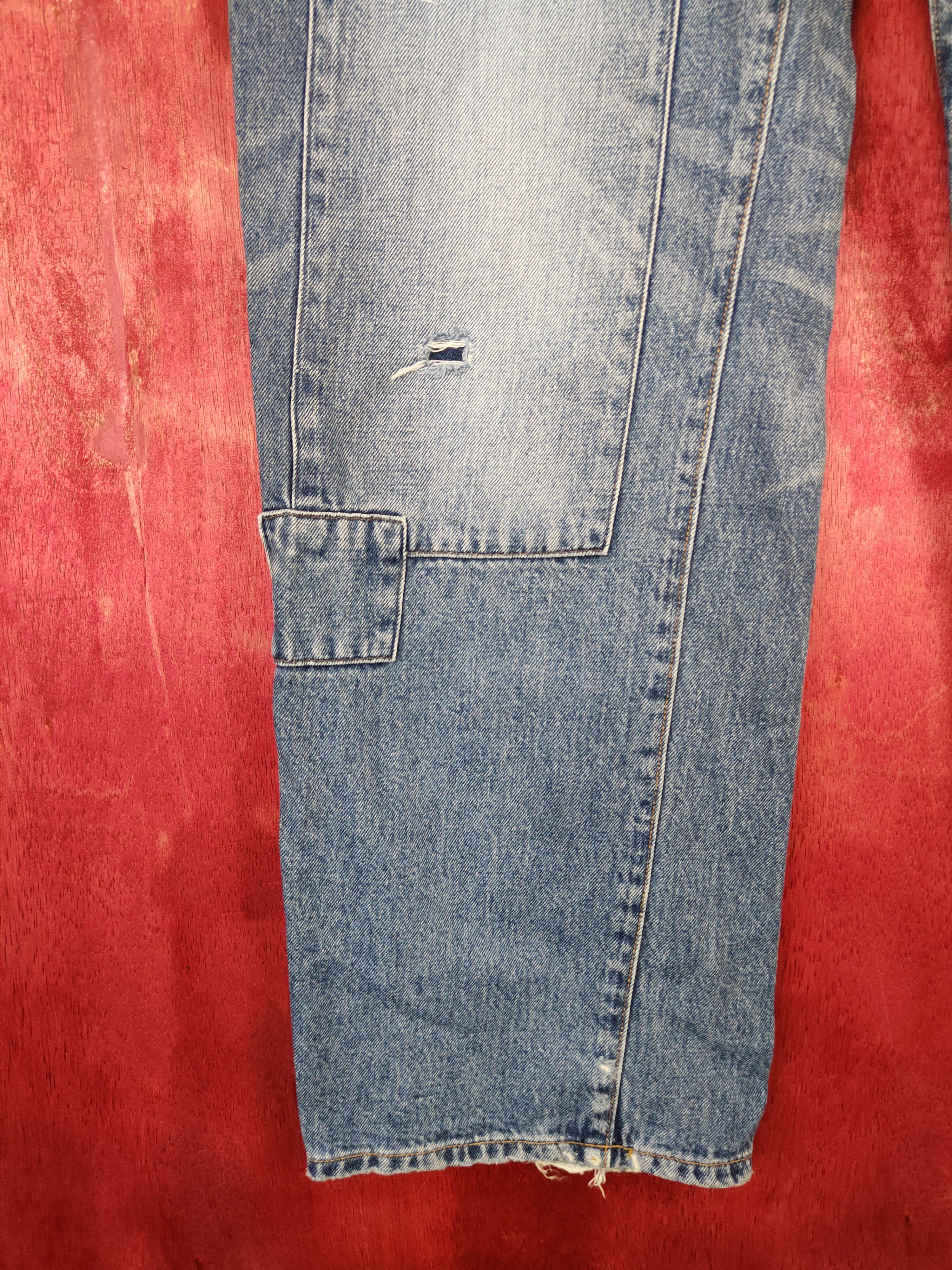 Japanese Brand Universal Blue patchwork denim Jeans #4944 Size US 28 / EU 44 - 4 Thumbnail
