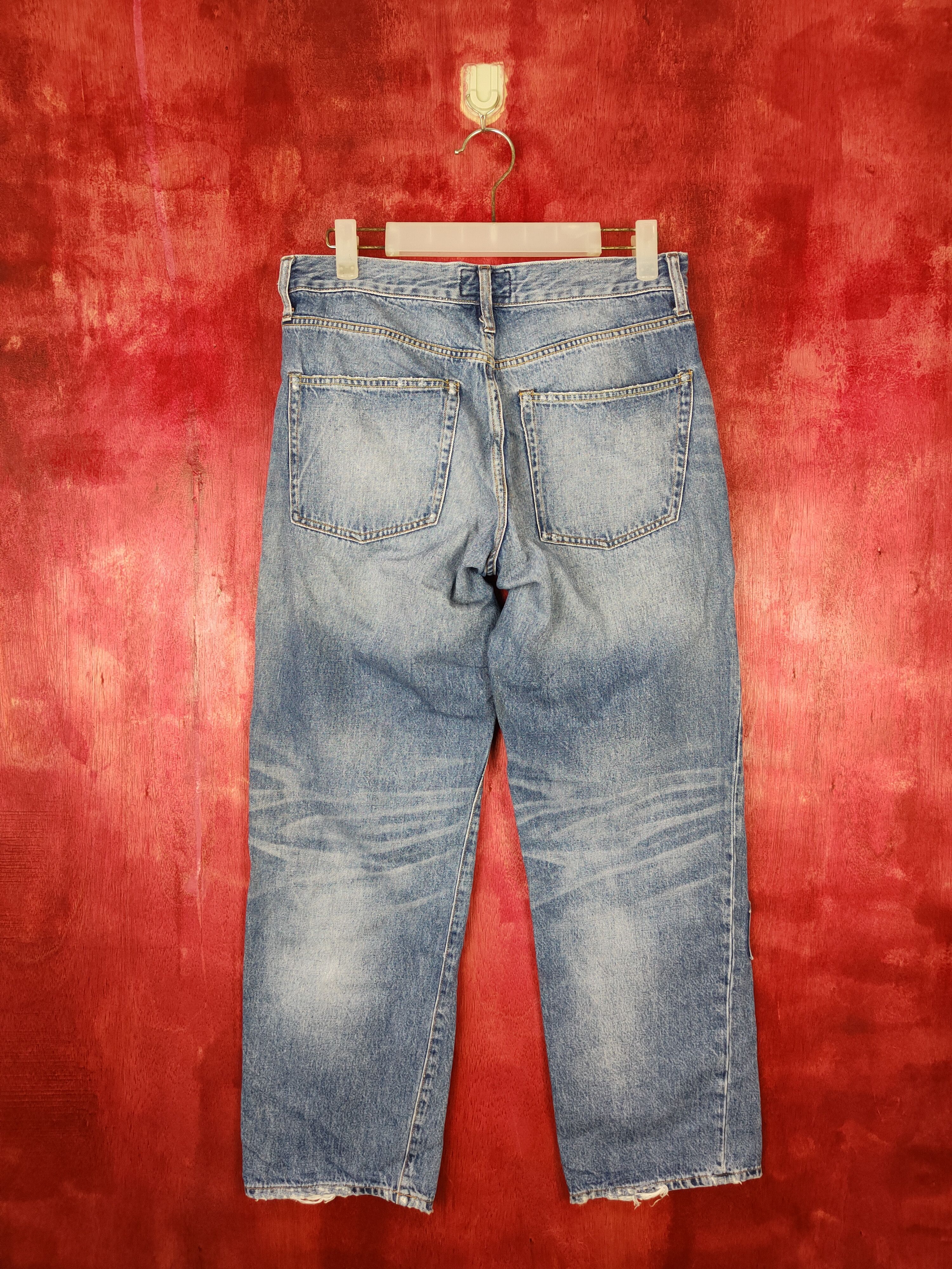 Japanese Brand Universal Blue patchwork denim Jeans #4944 Size US 28 / EU 44 - 7 Thumbnail