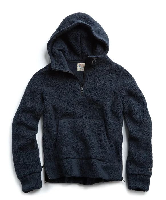 ARIAT Men's Big & Tall Flame Resistant Polartec Hoodie Shirt - Navy, X-Large