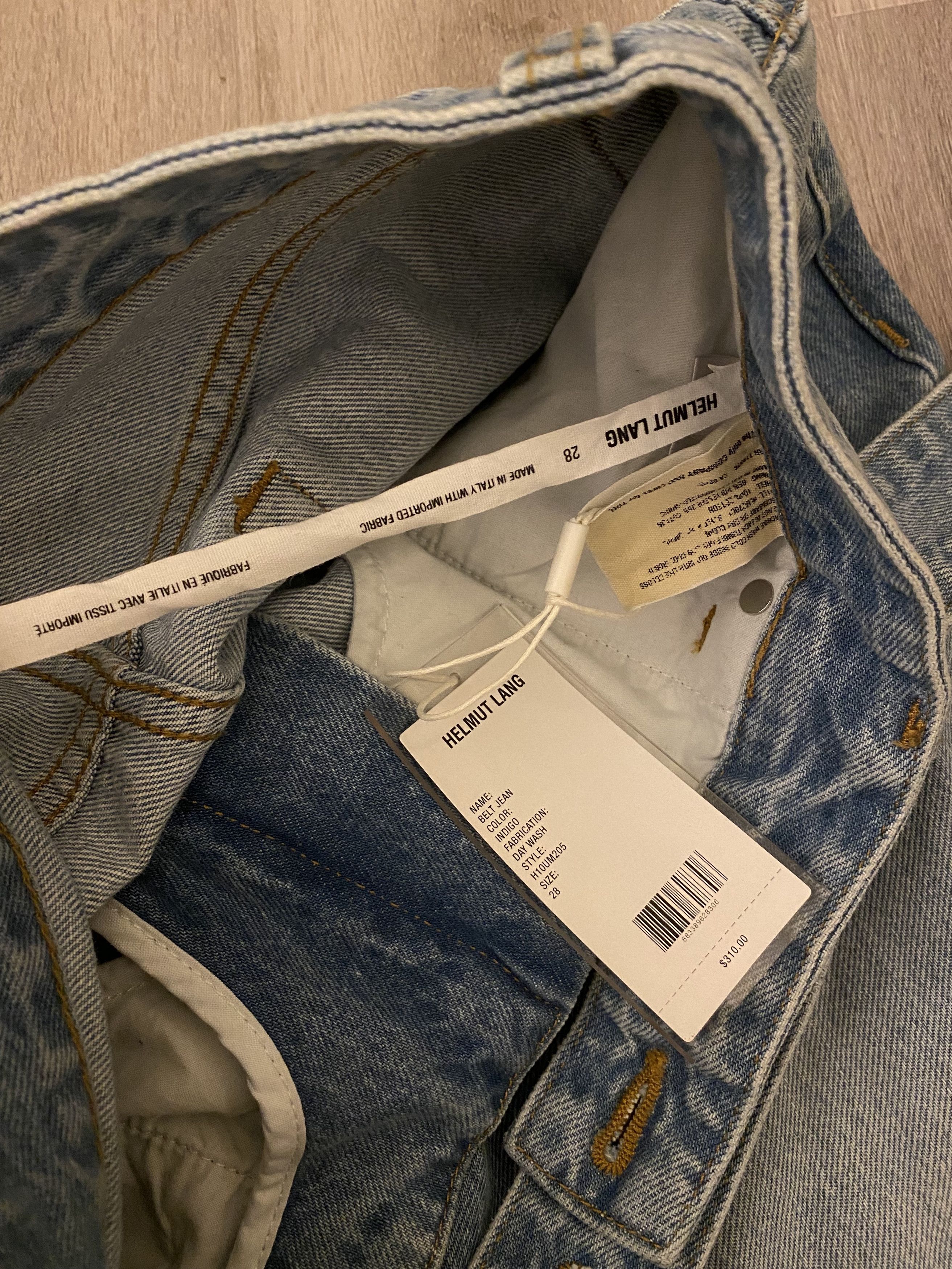 Helmut Lang Blue Shayne Oliver Belt 97 Jeans Size US 29 - 3 Thumbnail