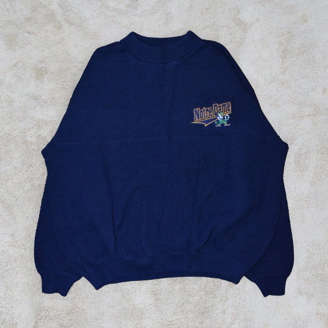 NCAA × Vintage Vintage 90s University of Notre Dame Sweater (XL) Size US XL / EU 56 / 4 - 1 Thumbnail