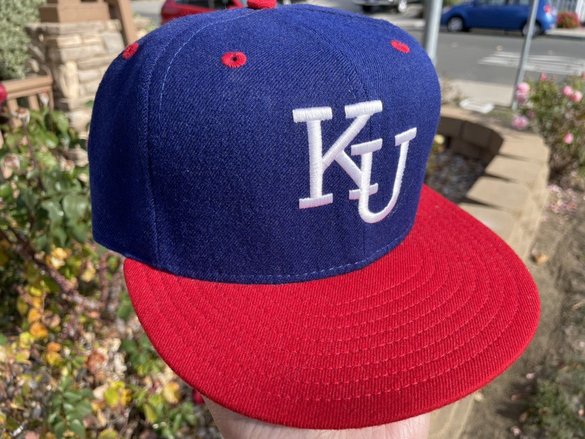 New Era Vintage University of Kansas New Era fitted hat 7 1/4 | Grailed