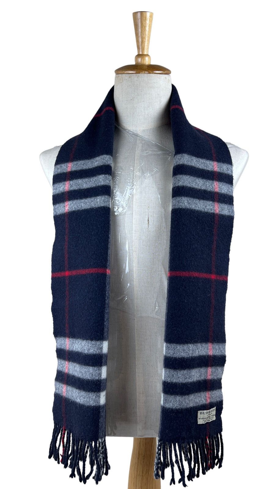 Burberry Burberry London Blue Novacheck Scarf Muffler 90% Merino Wool Size ONE SIZE - 1 Thumbnail