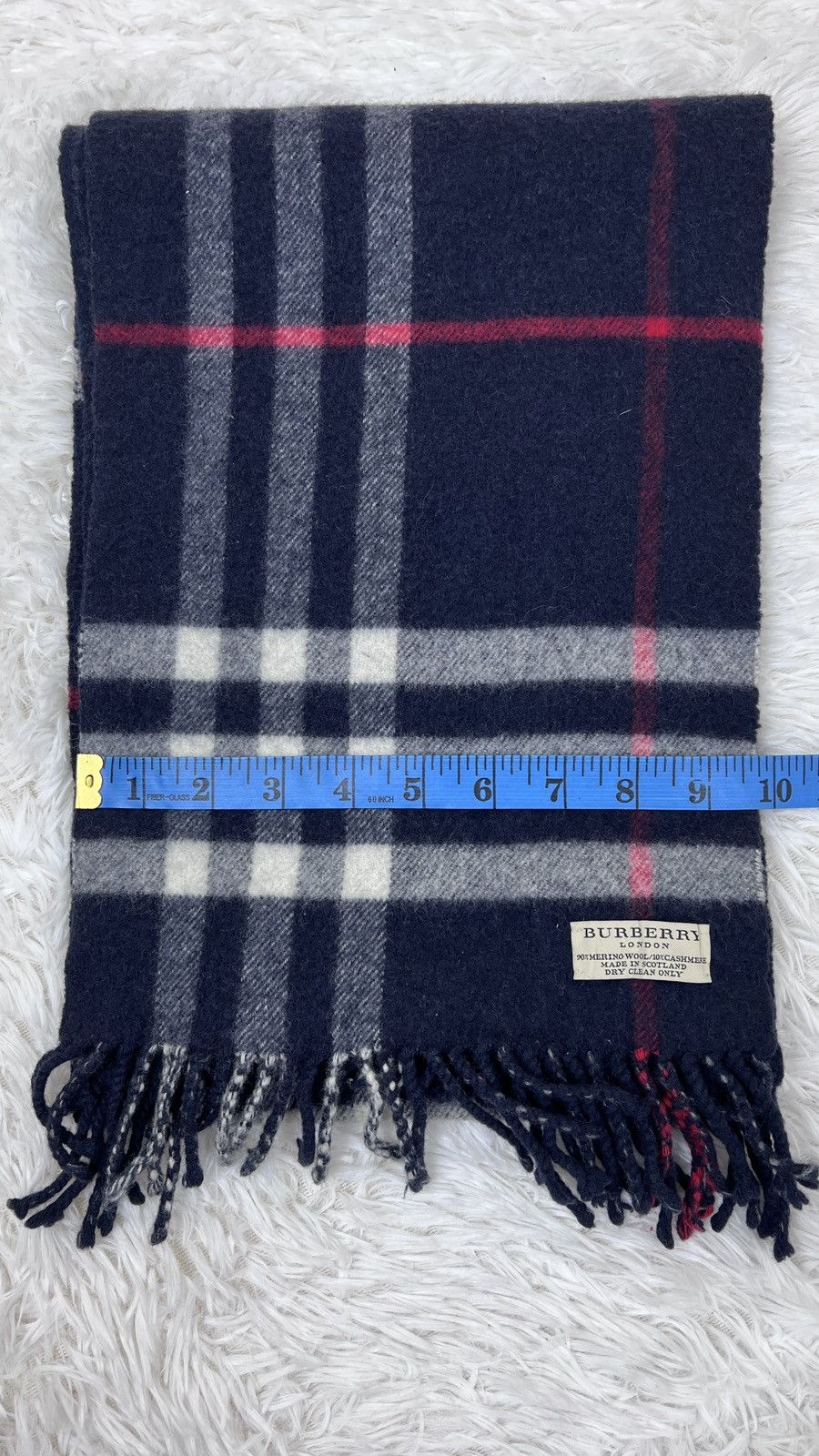 Burberry Burberry London Blue Novacheck Scarf Muffler 90% Merino Wool Size ONE SIZE - 6 Thumbnail