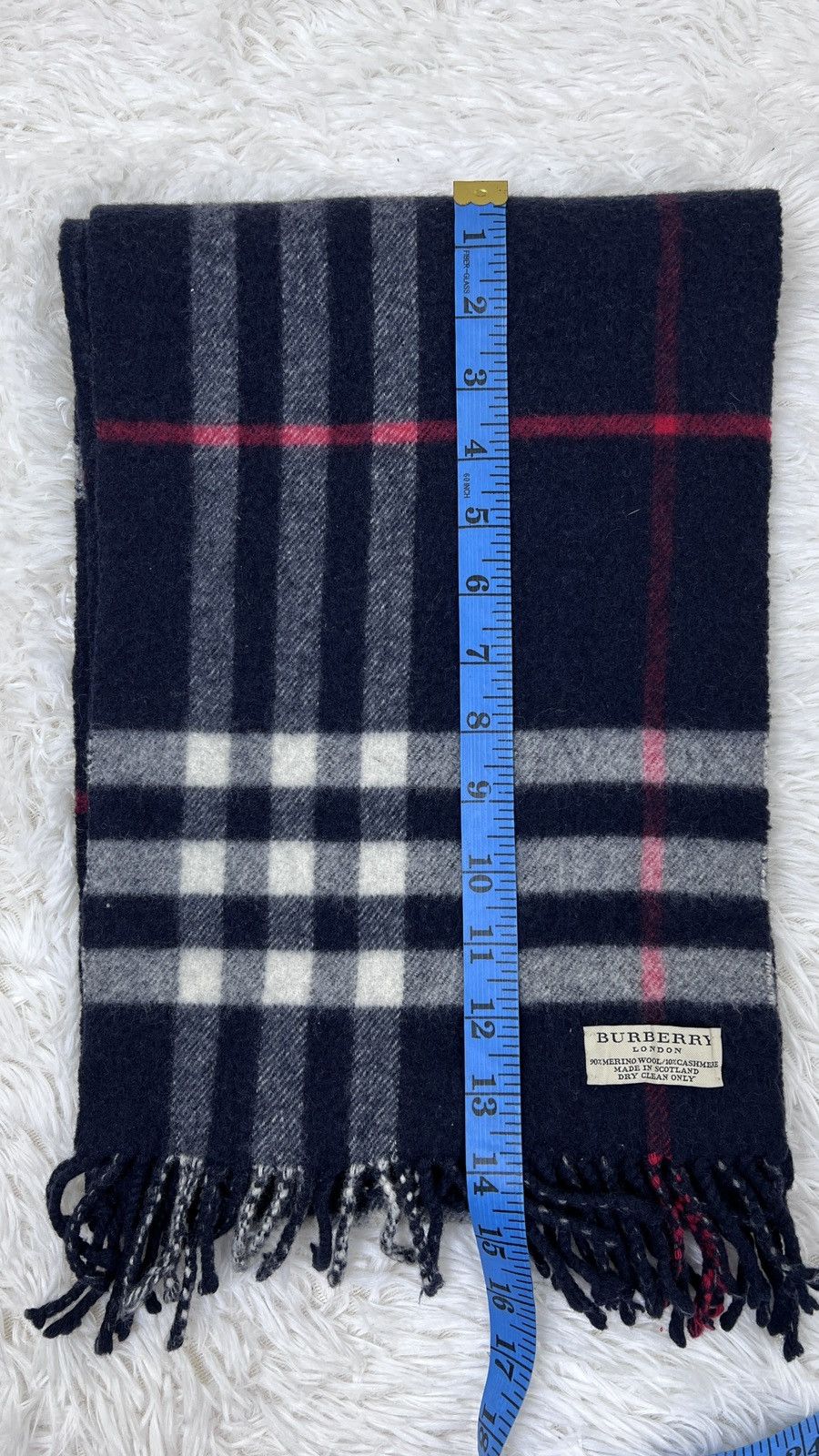 Burberry Burberry London Blue Novacheck Scarf Muffler 90% Merino Wool Size ONE SIZE - 7 Thumbnail