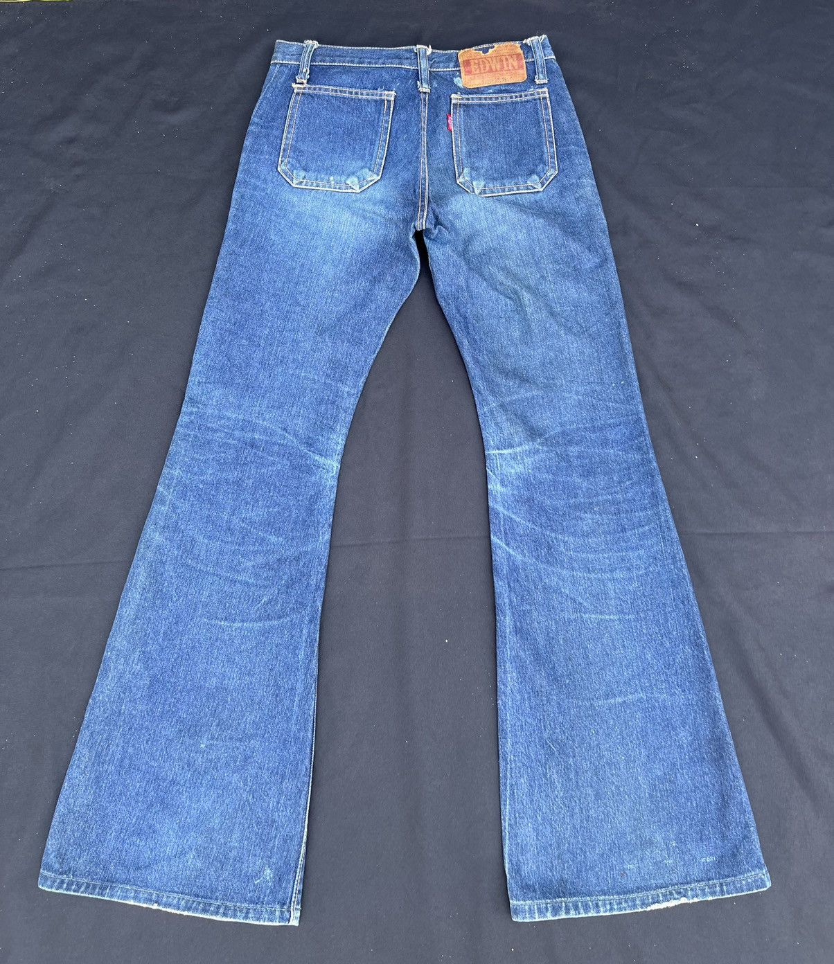 Edwin Super Flare Vintage 80s Edwin Japan Fade Blue Denim Jeans Size US 29 - 5 Thumbnail