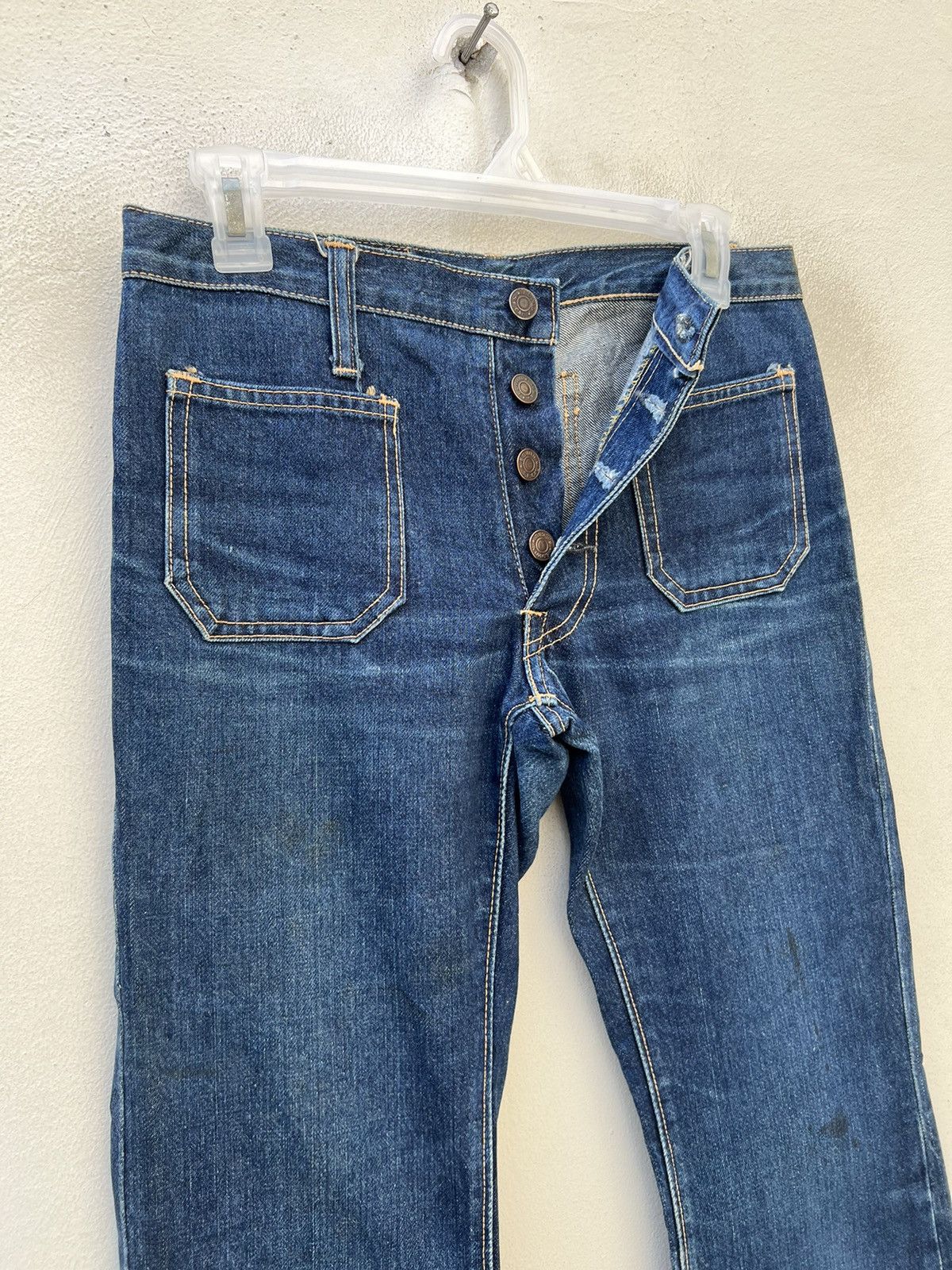 Edwin Super Flare Vintage 80s Edwin Japan Fade Blue Denim Jeans Size US 29 - 8 Thumbnail