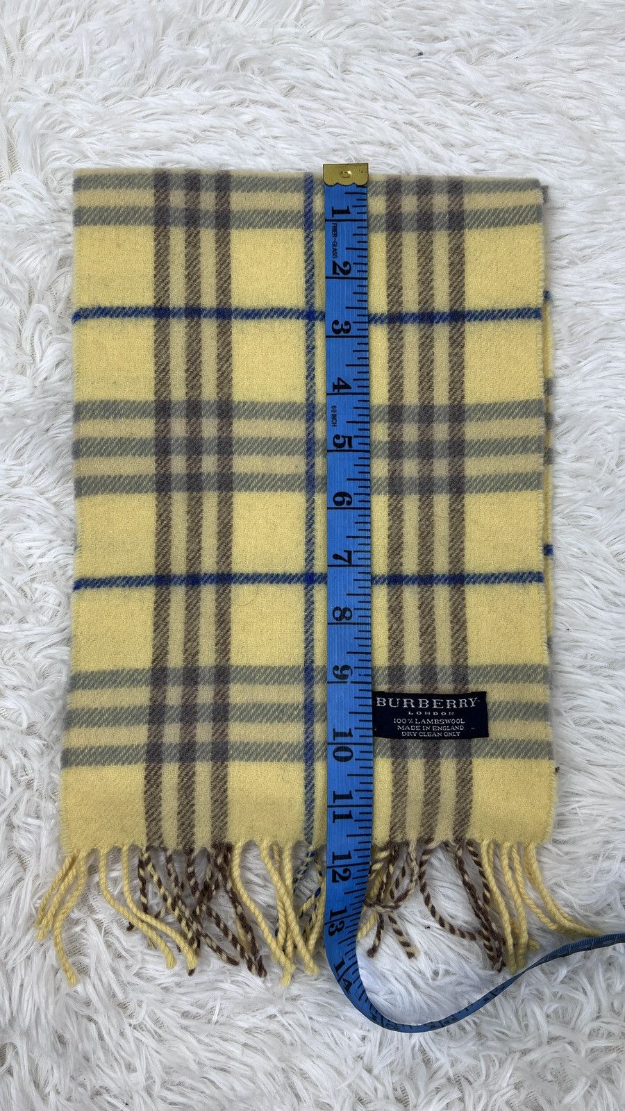 Burberry Burberry London Cream Novacheck 100% Wool Scarf Muffler Size ONE SIZE - 5 Thumbnail